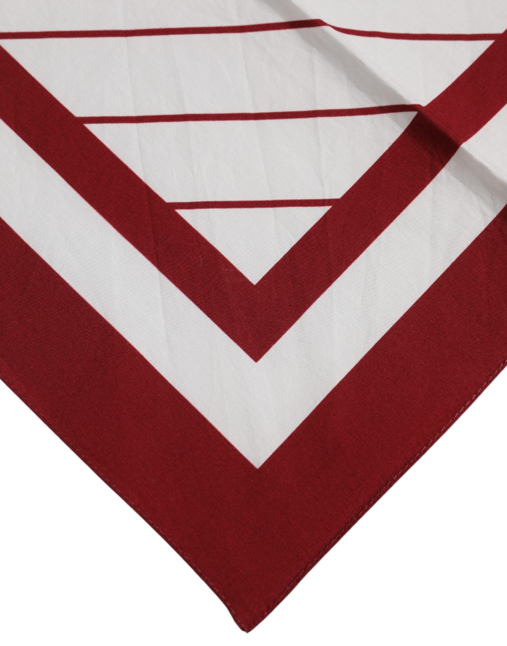Dolce & Gabbana White Red DG Logo Square Men Foulard Scarf