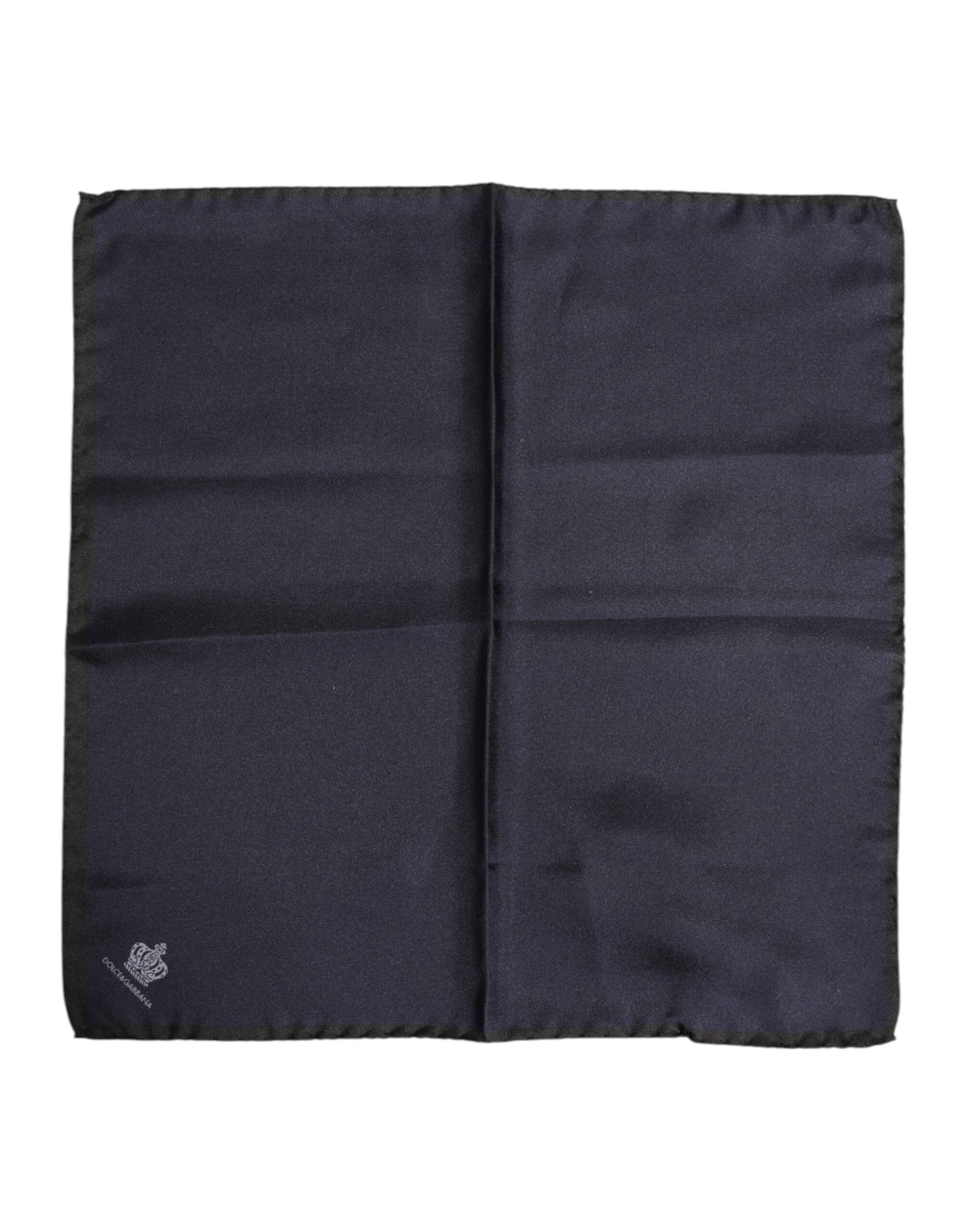 Dolce & Gabbana Blue DG Crown Silk Square Scarf - Timeless Luxury