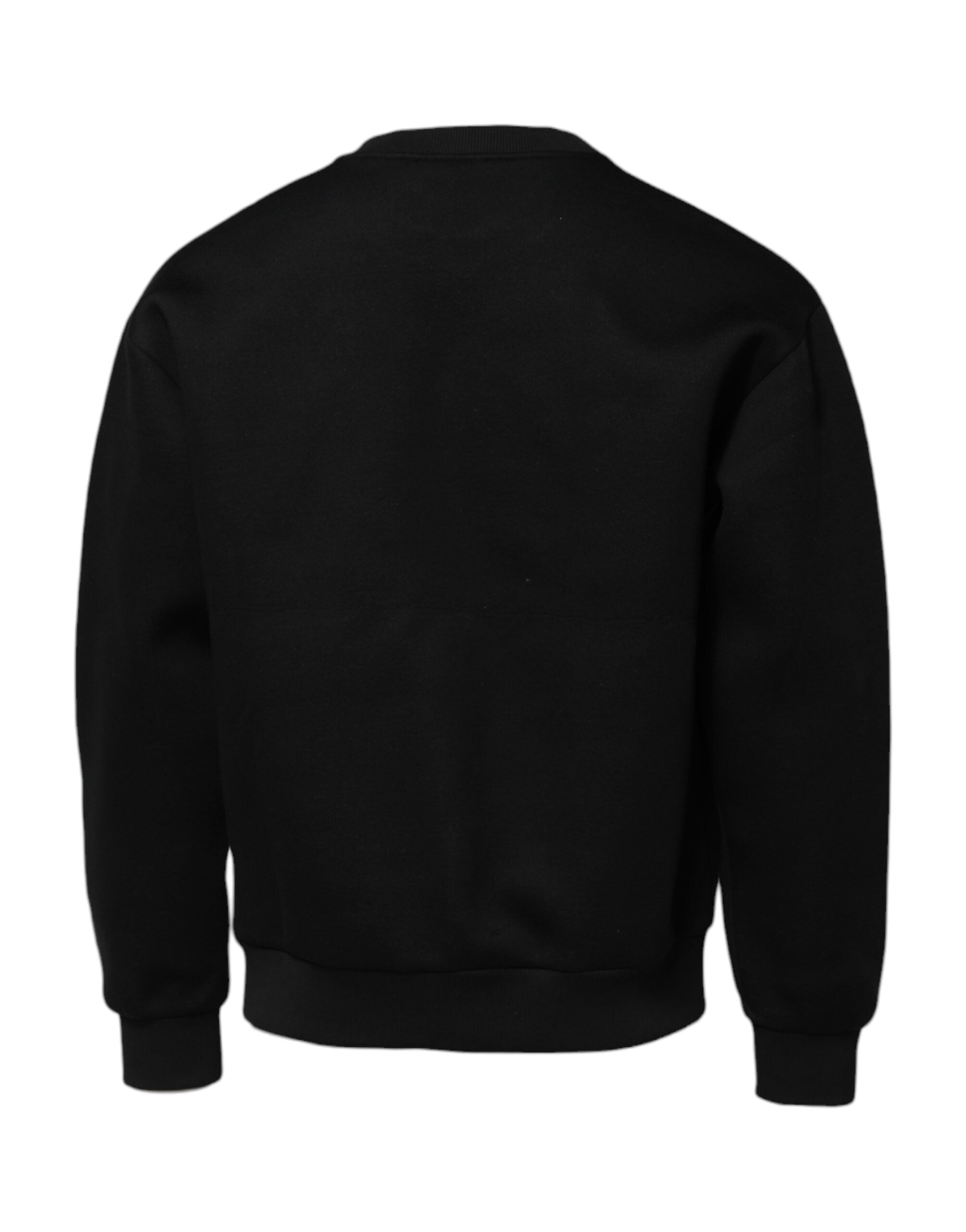Dolce & Gabbana Black Modal DG Logo Plaque Pullover Sweater