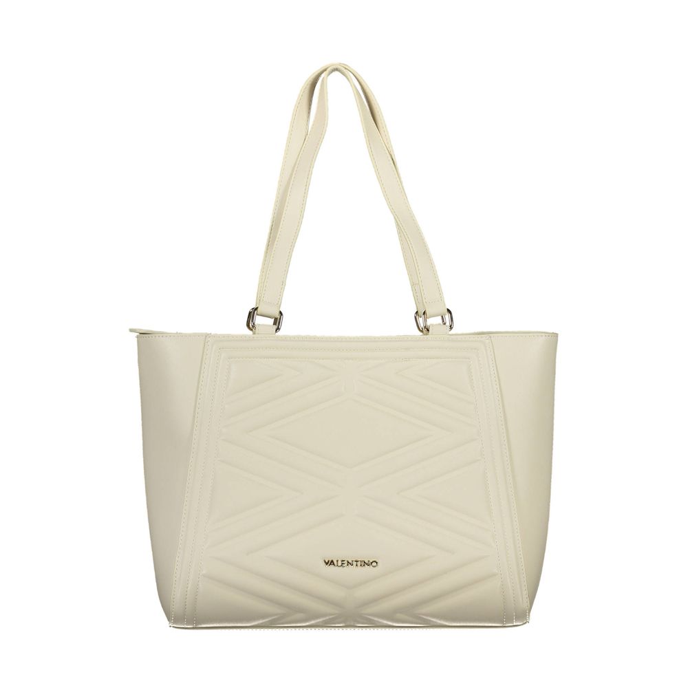 Valentino Beige Polyurethane Women's Bag with Adjustable Shoulder Strap