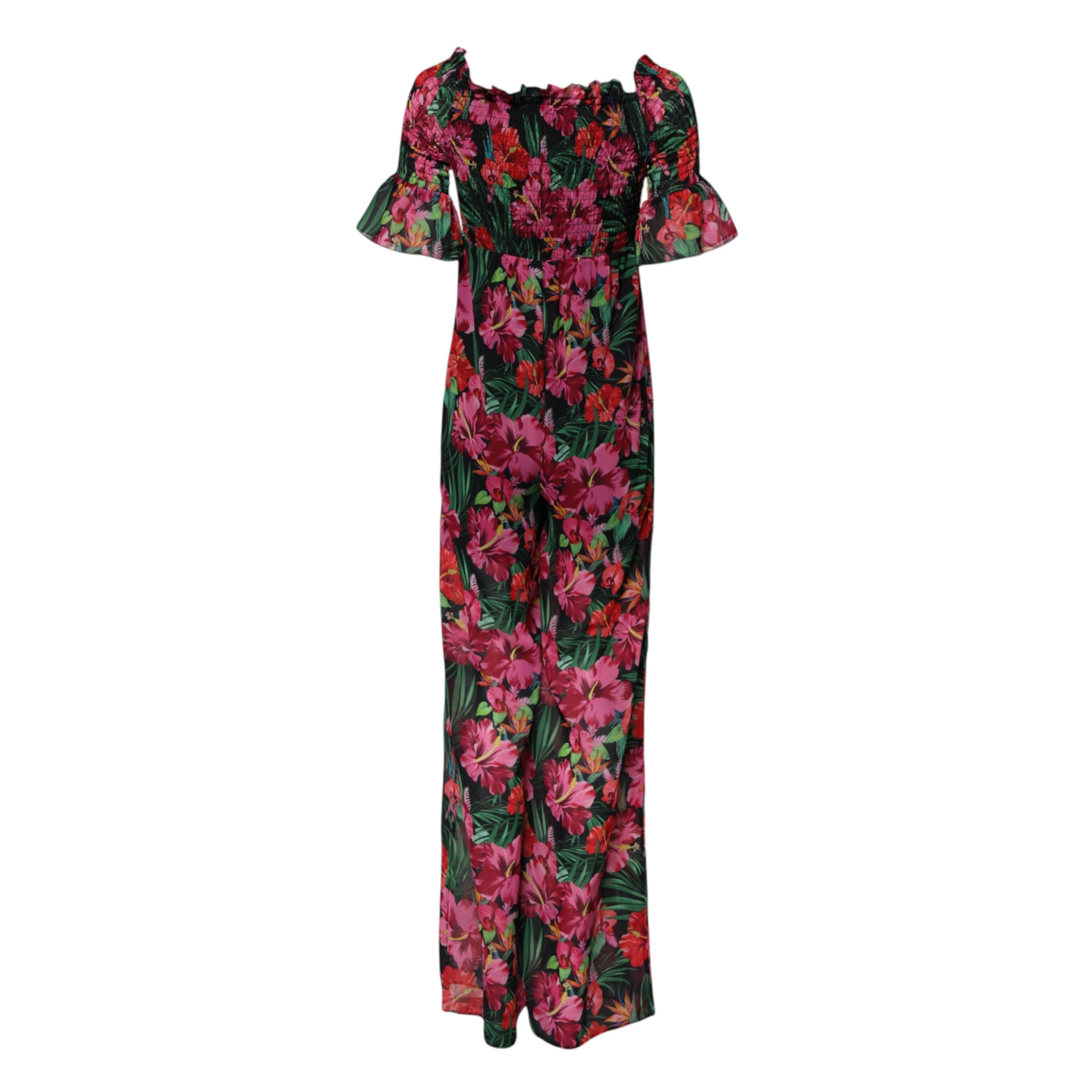 Elevate your elegance with the Patrizia Pepe Multicolor Floral Print Overall Jumpsuit Dress, a luxurious blend of Italian craftsmanship and vibrant artistry, perfect for any occasion.