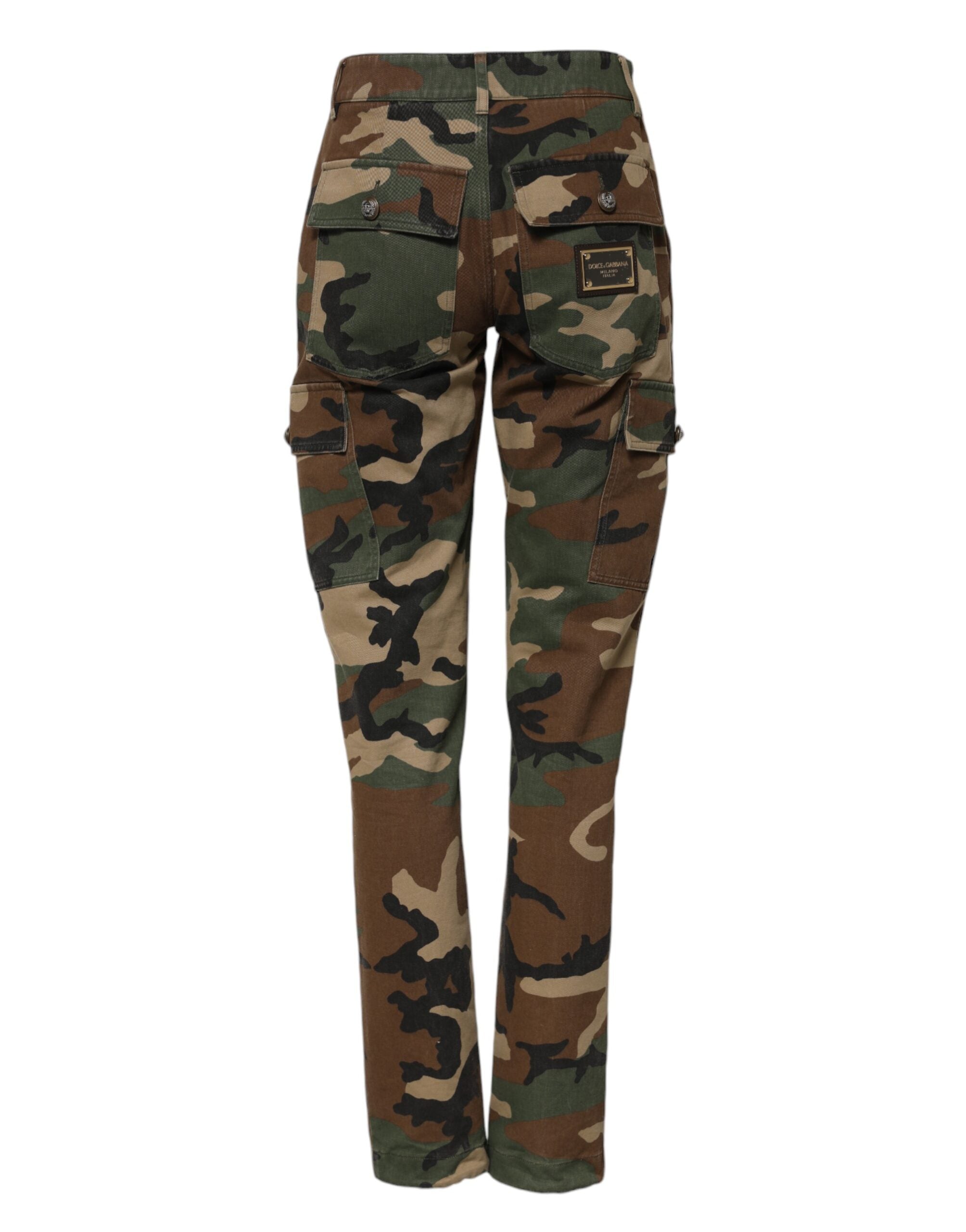 Dolce & Gabbana Multicolor Camouflage Cargo Pants
