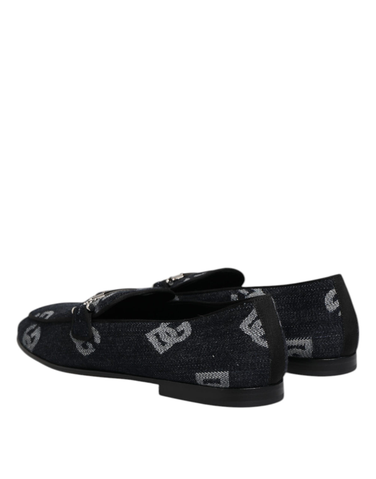 Dolce & Gabbana Blue Logo Cotton Loafers - Timeless Luxury Footwear