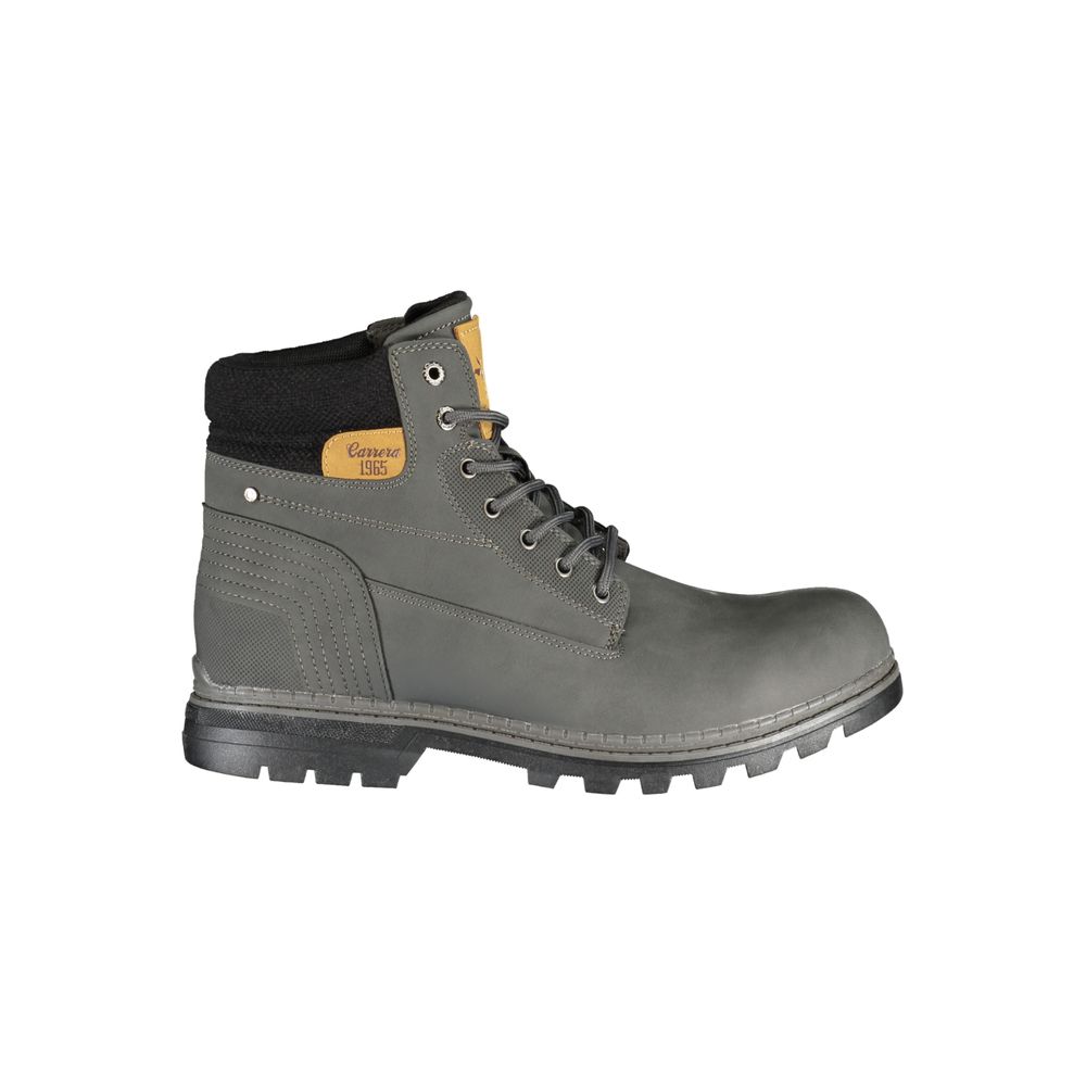 Carrera Grey Polyurethane Men's Boot - Artisanal Luxury Footwear