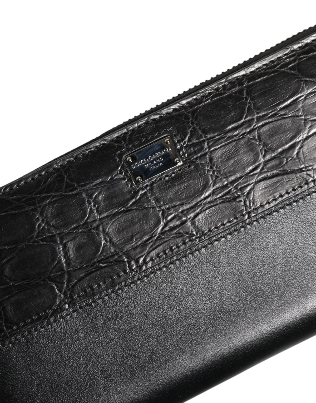 Dolce & Gabbana Black Leather Zip Around Wallet - Timeless Luxury