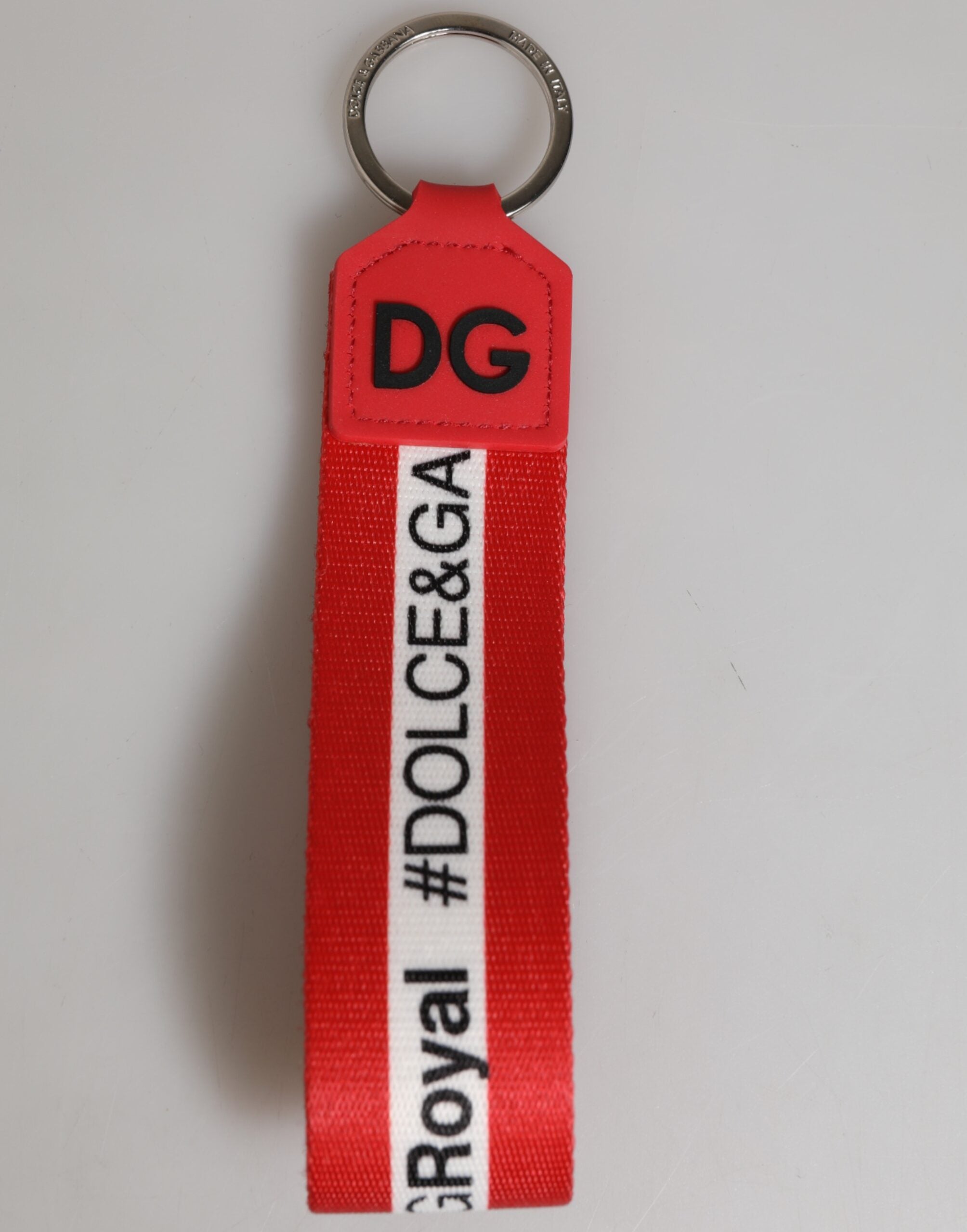 Dolce & Gabbana Red Logo Keychain - Exquisite Italian Luxury