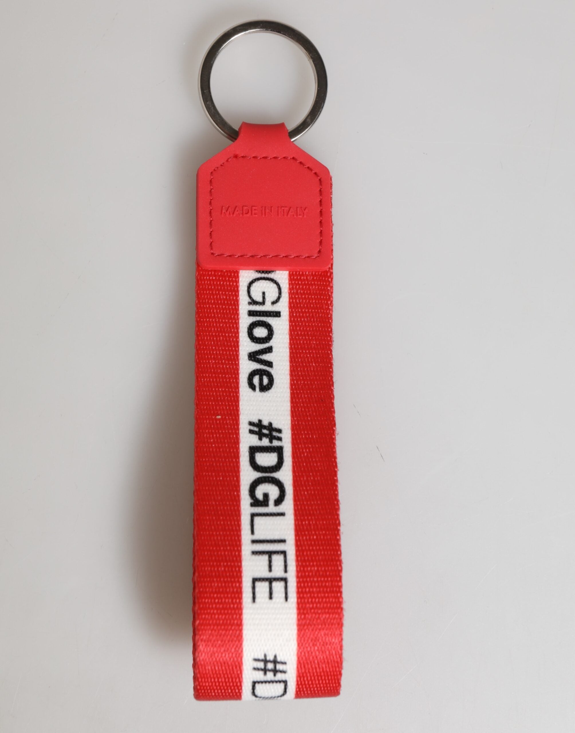 Dolce & Gabbana Red Logo Keychain - Exquisite Italian Luxury