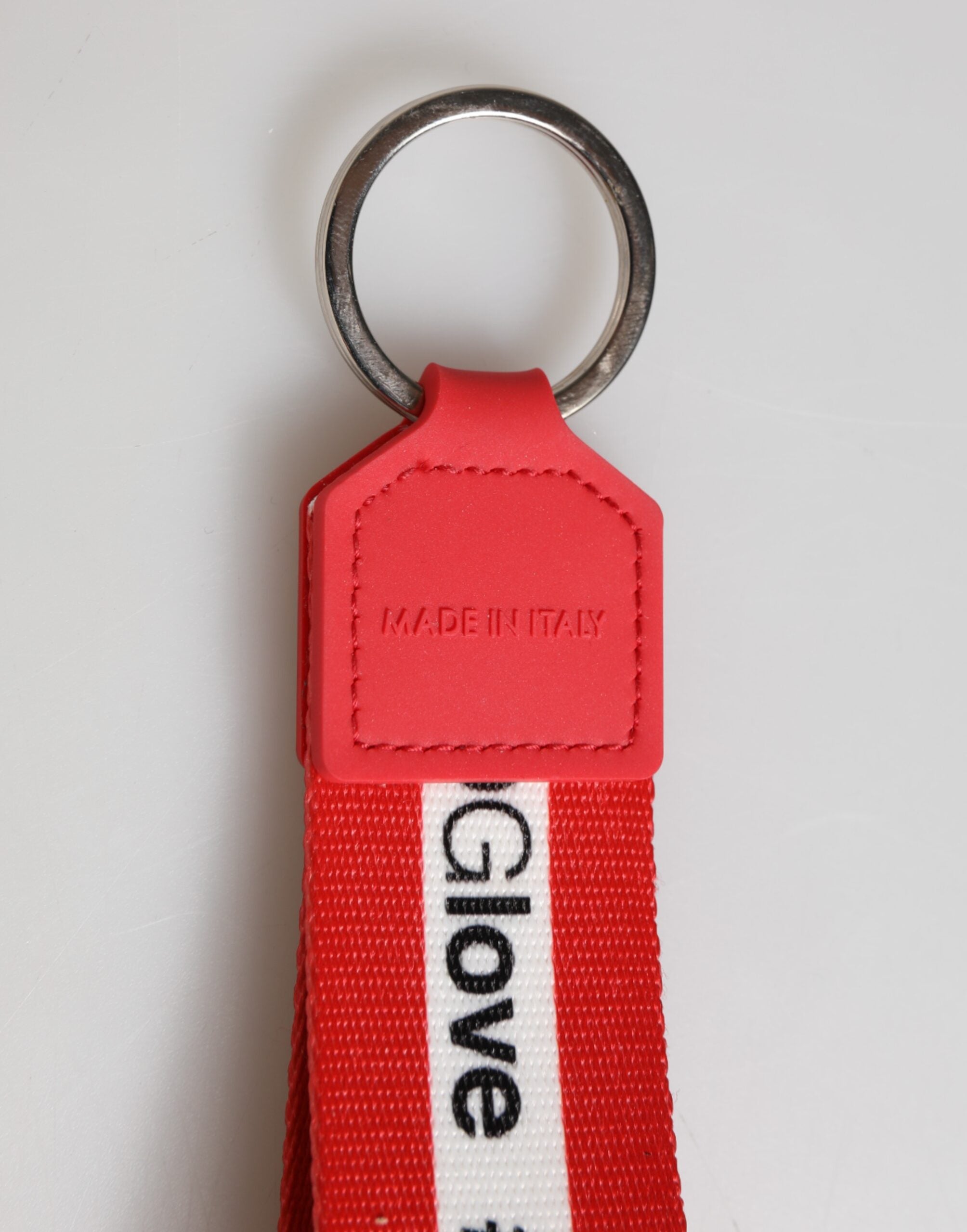 Dolce & Gabbana Red Logo Keychain - Exquisite Italian Luxury