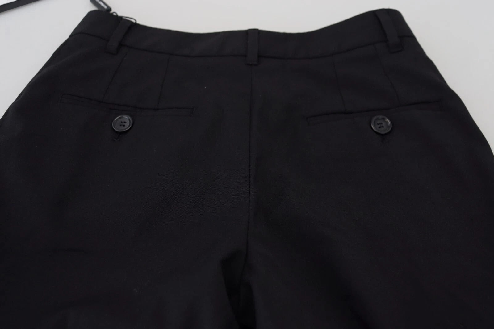 Dolce & Gabbana Black High Waist Skinny Trouser STAFF Pants