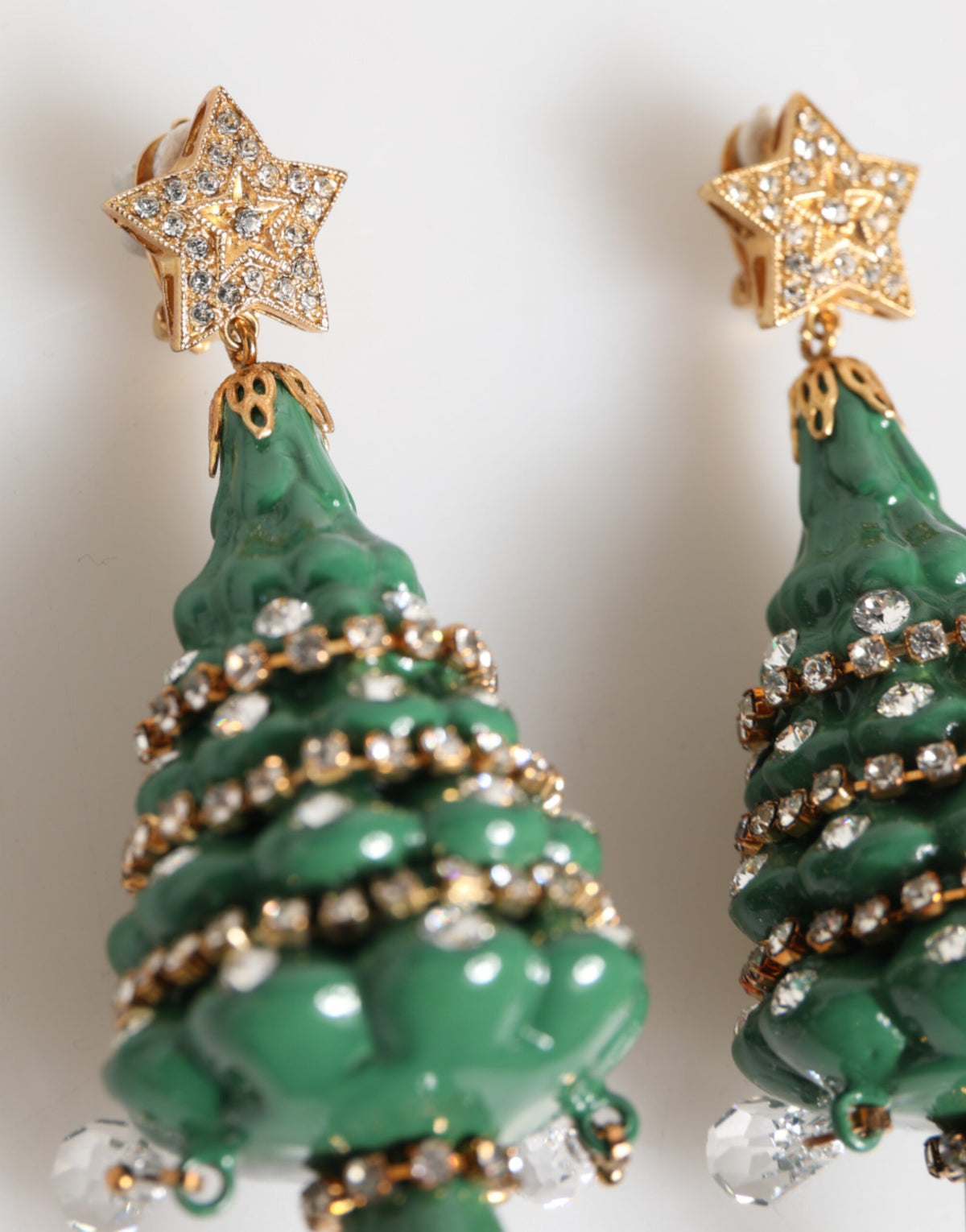 Dolce & Gabbana Christmas Tree Earrings - Artisanal Luxury Design