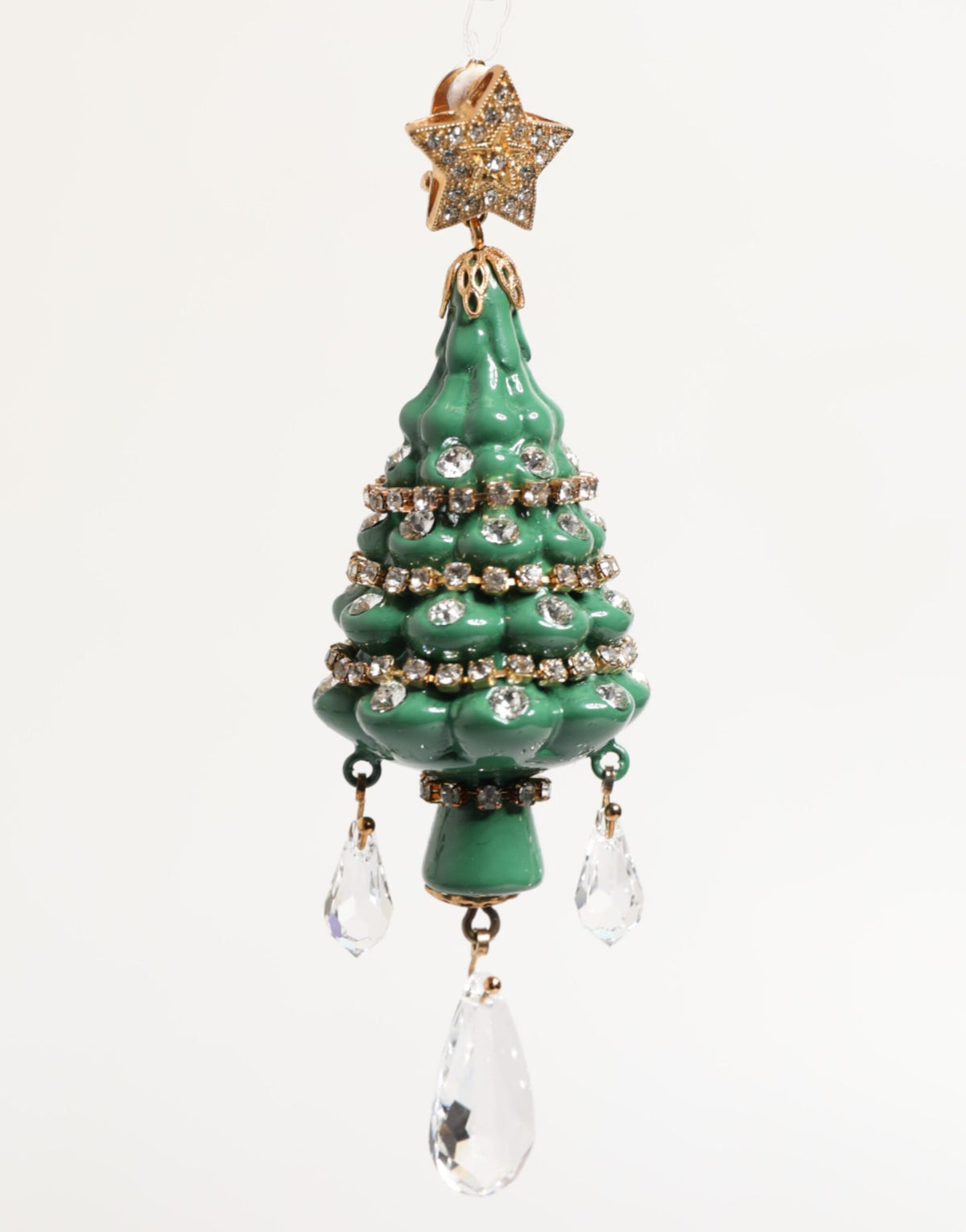 Dolce & Gabbana Christmas Tree Earrings - Artisanal Luxury Elegance
