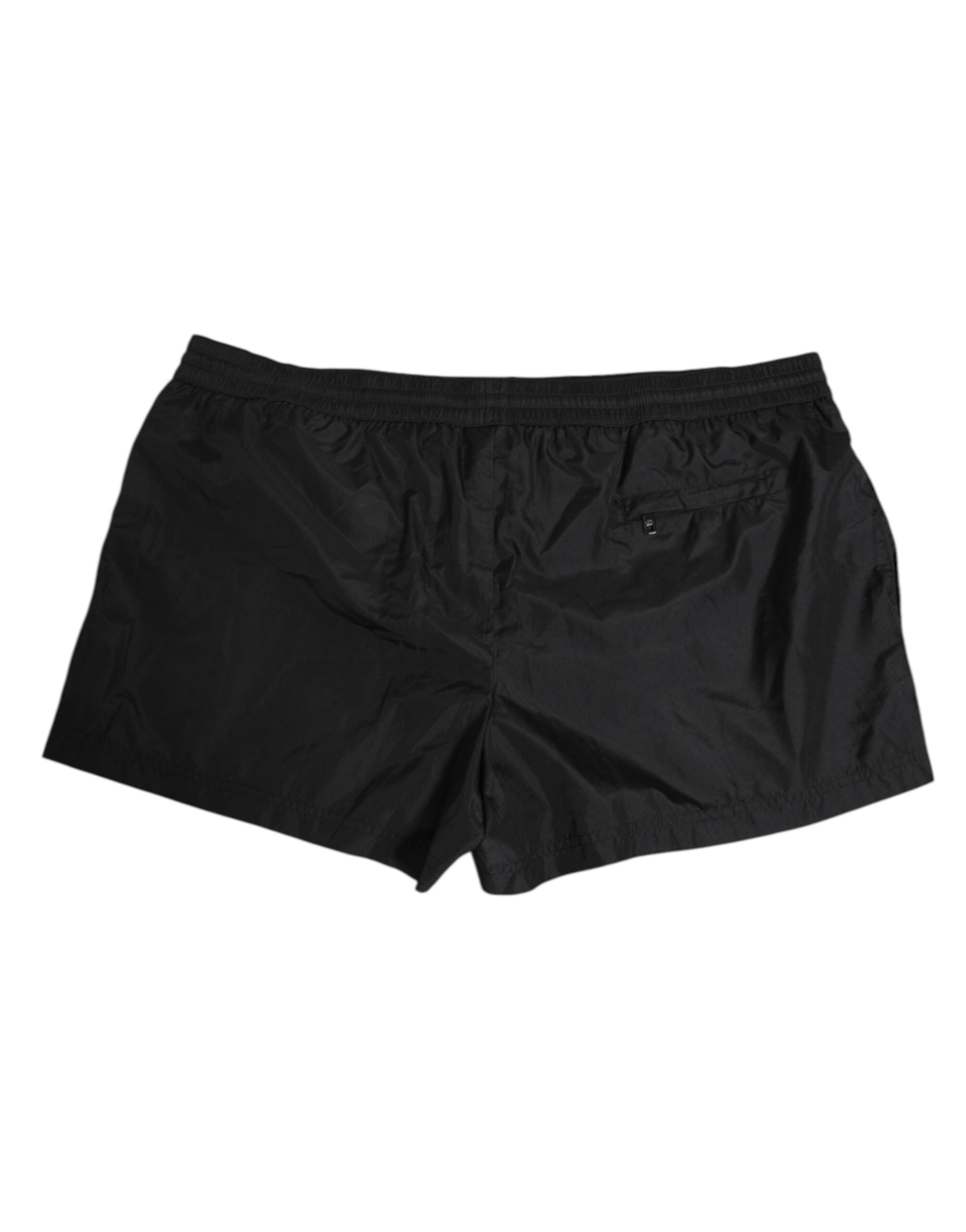 Dolce & Gabbana Black Logo Polyester Beachwear Shorts Swimwear