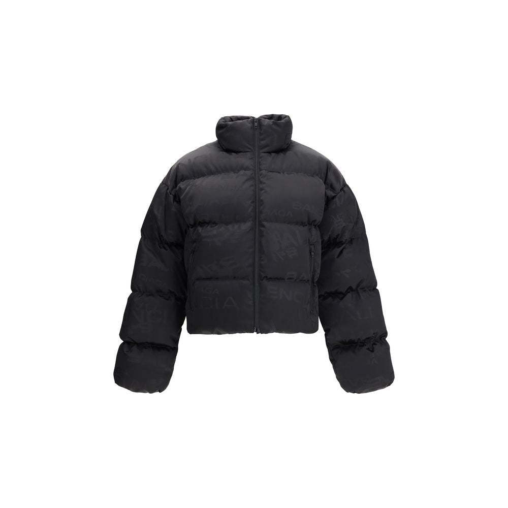 Balenciaga Cropped Puffer Jacket with logo motif