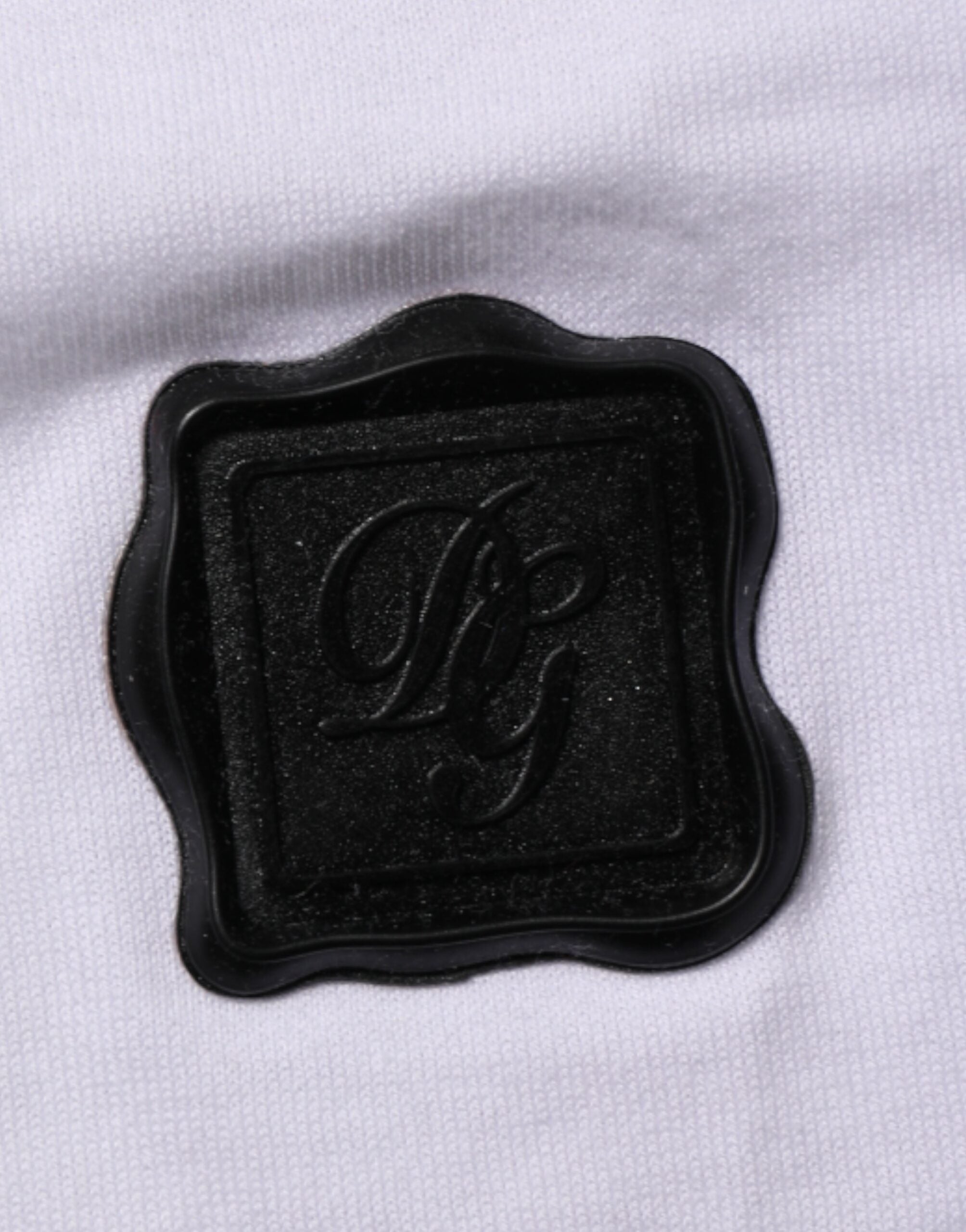 Dolce & Gabbana White Cotton Logo Patch Crew Neck  T-shirt