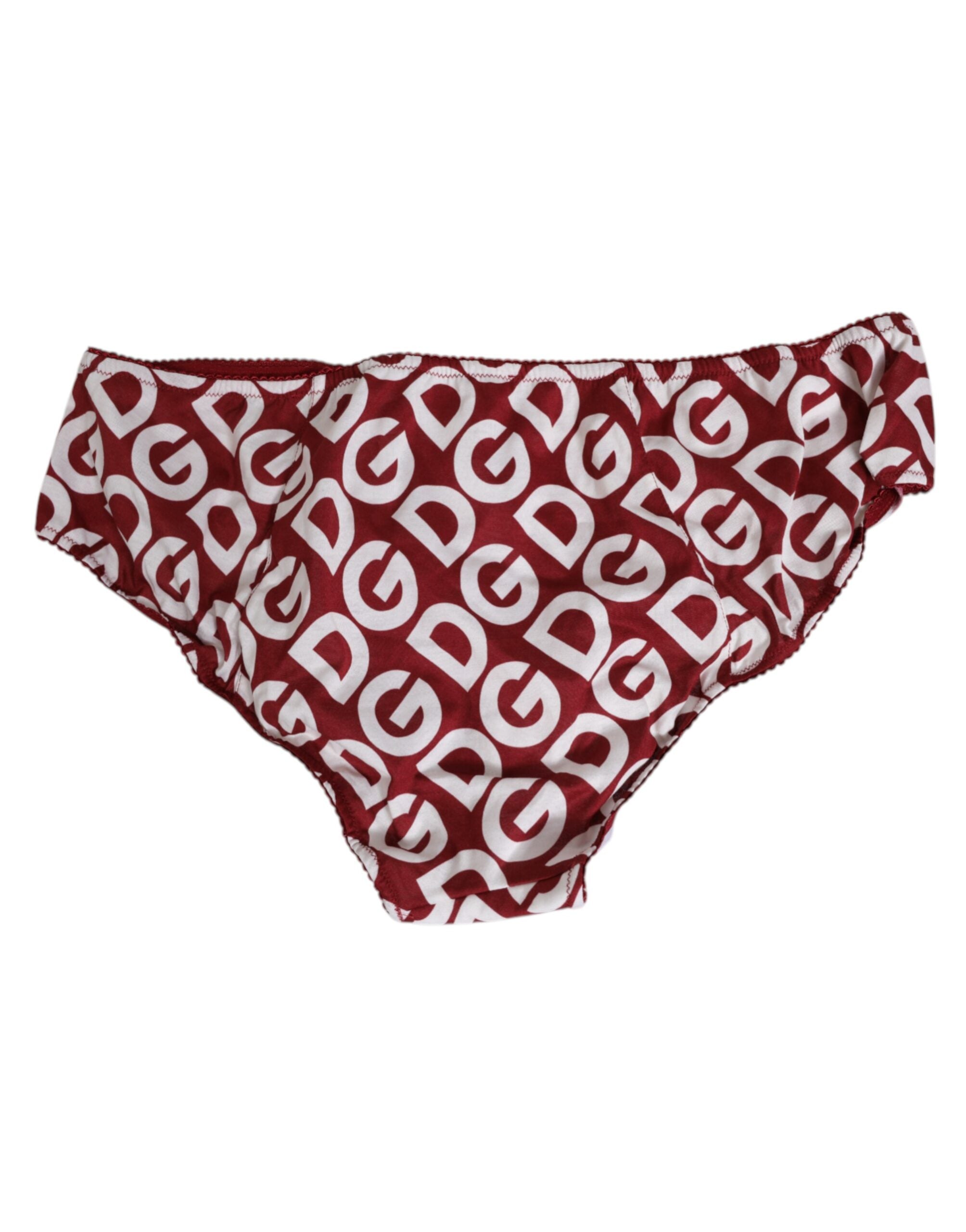 Dolce & Gabbana Bordeaux DG Logo Slip Bottom Brief Underwear