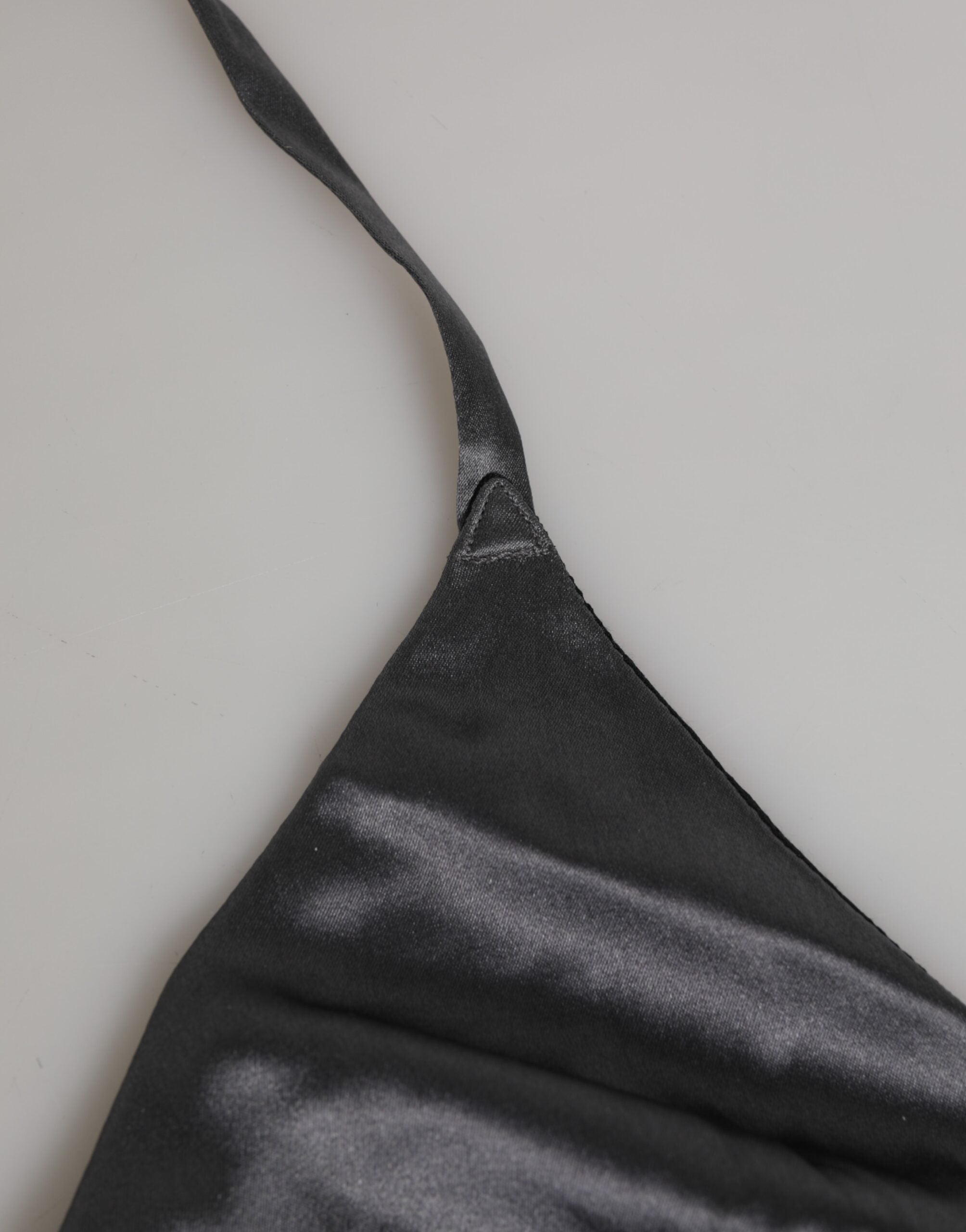 Dolce & Gabbana Black Silk Satin Triangle Soft Cup Underwear