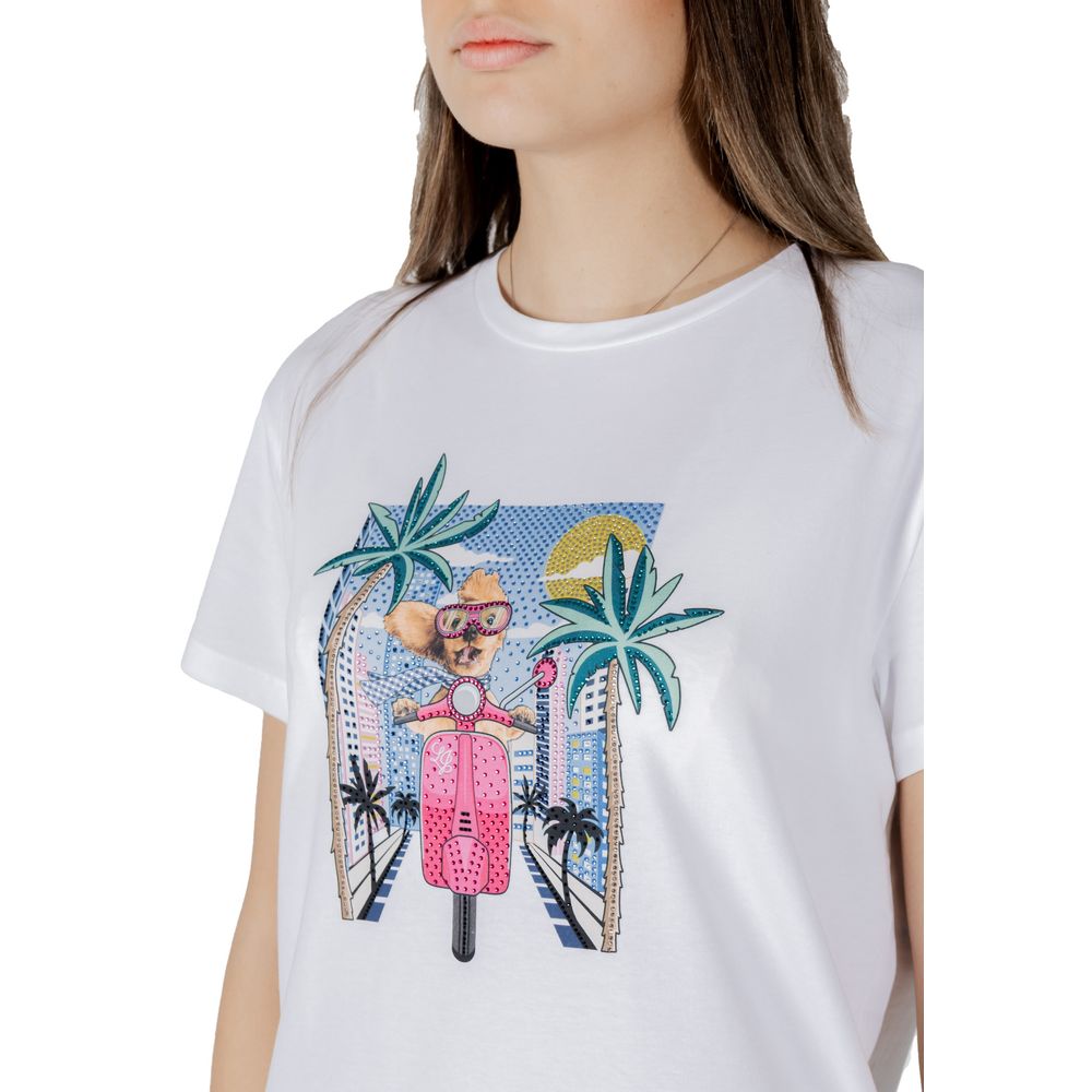 Liu Jo White Cotton T-Shirt