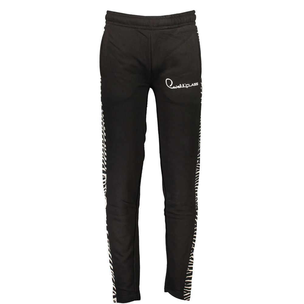 Elevate your wardrobe with CAVALLI CLASS Black Cotton Men's Sweatpants, expertly crafted for a tailored fit that embodies timeless luxury and effortless sophistication.