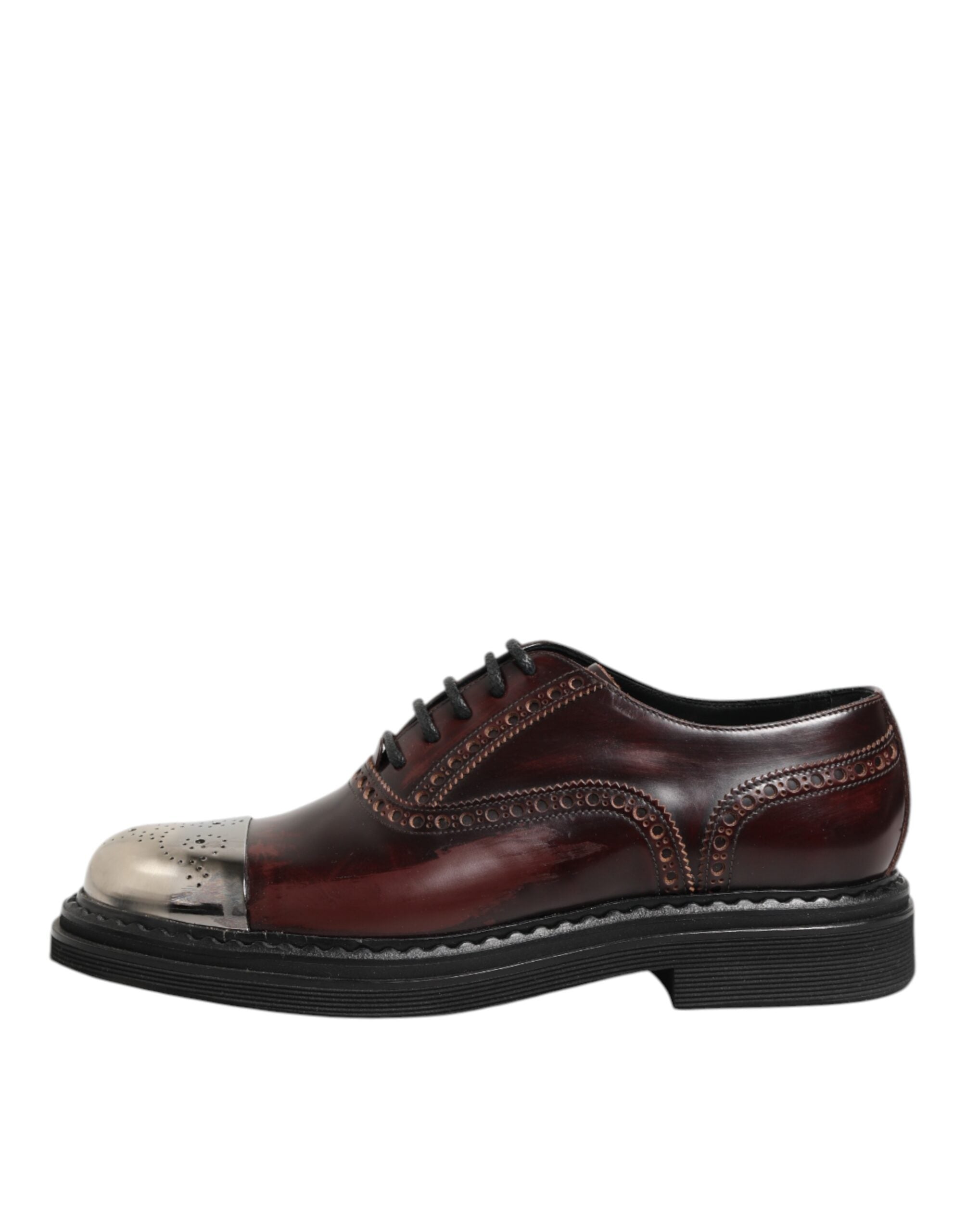 Dolce & Gabbana Brown Leather Lace Up Dress Men Oxford Shoes