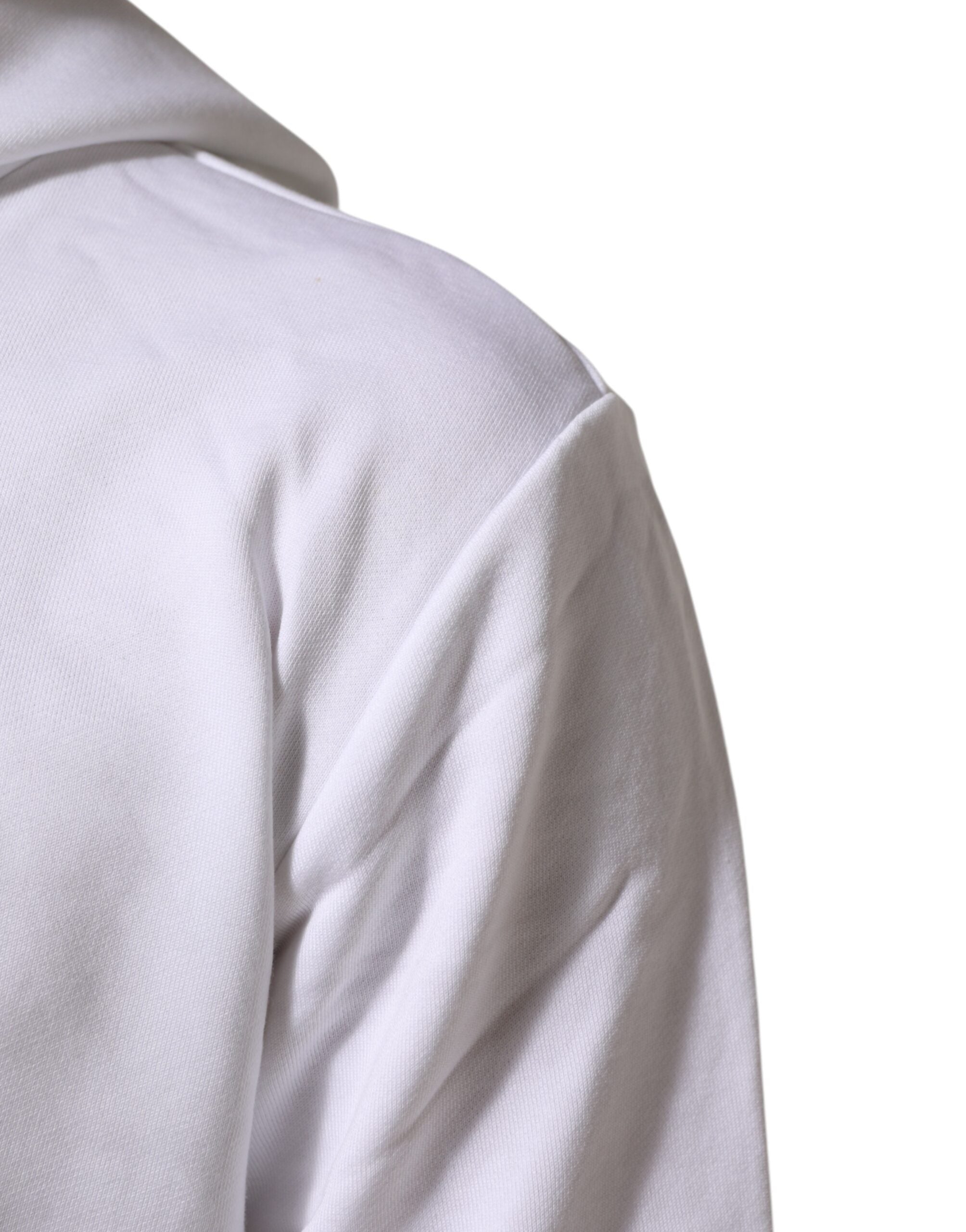 Dolce & Gabbana White Sacred Heart Hooded Sweatshirt Sweater