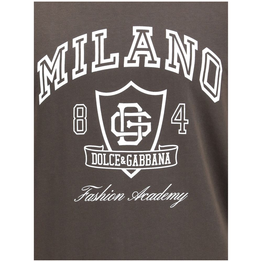 Dolce & Gabbana Brown Cotton Sweatshirt