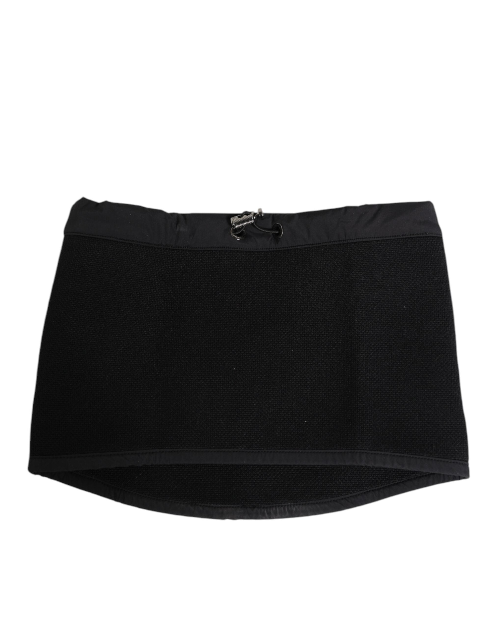 Dolce & Gabbana Black Lace Stole Knitted DG Logo Men One Size  Scarf