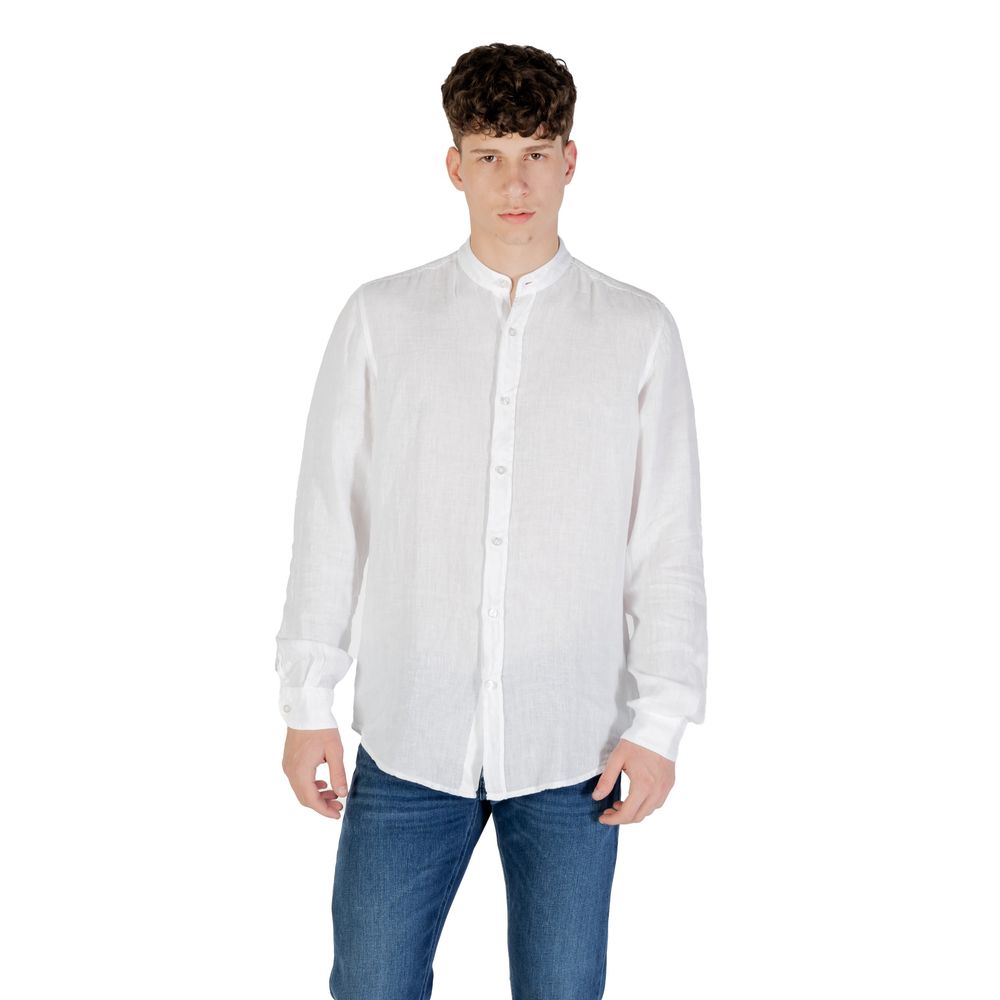 Hugo Boss White Linen Dress Shirt