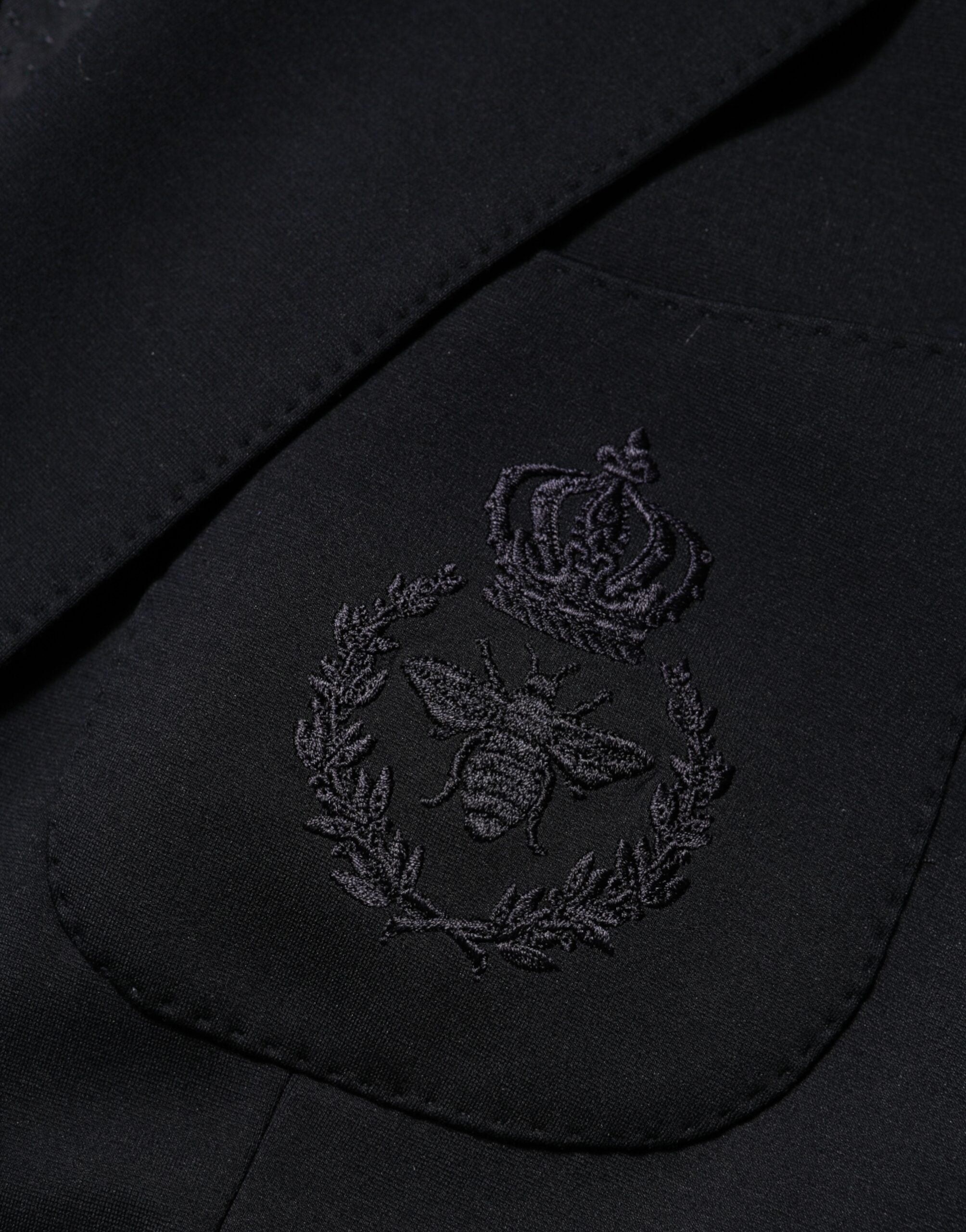 Dolce & Gabbana Black Viscose 2 Buttons Suit Jacket Blazer