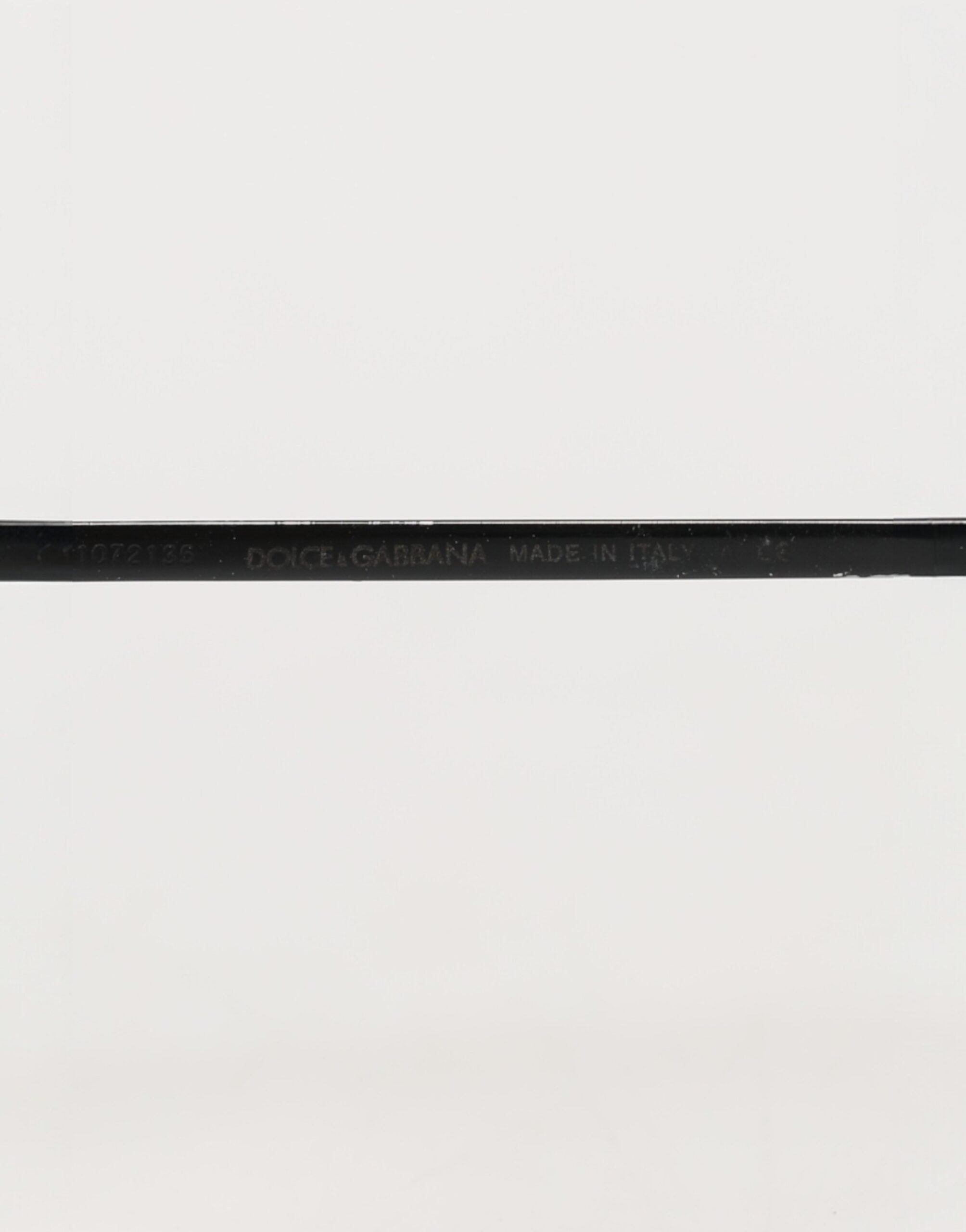 Dolce & Gabbana DG2225 Black Gold Lace Frame Brown Gradient Sunglasses