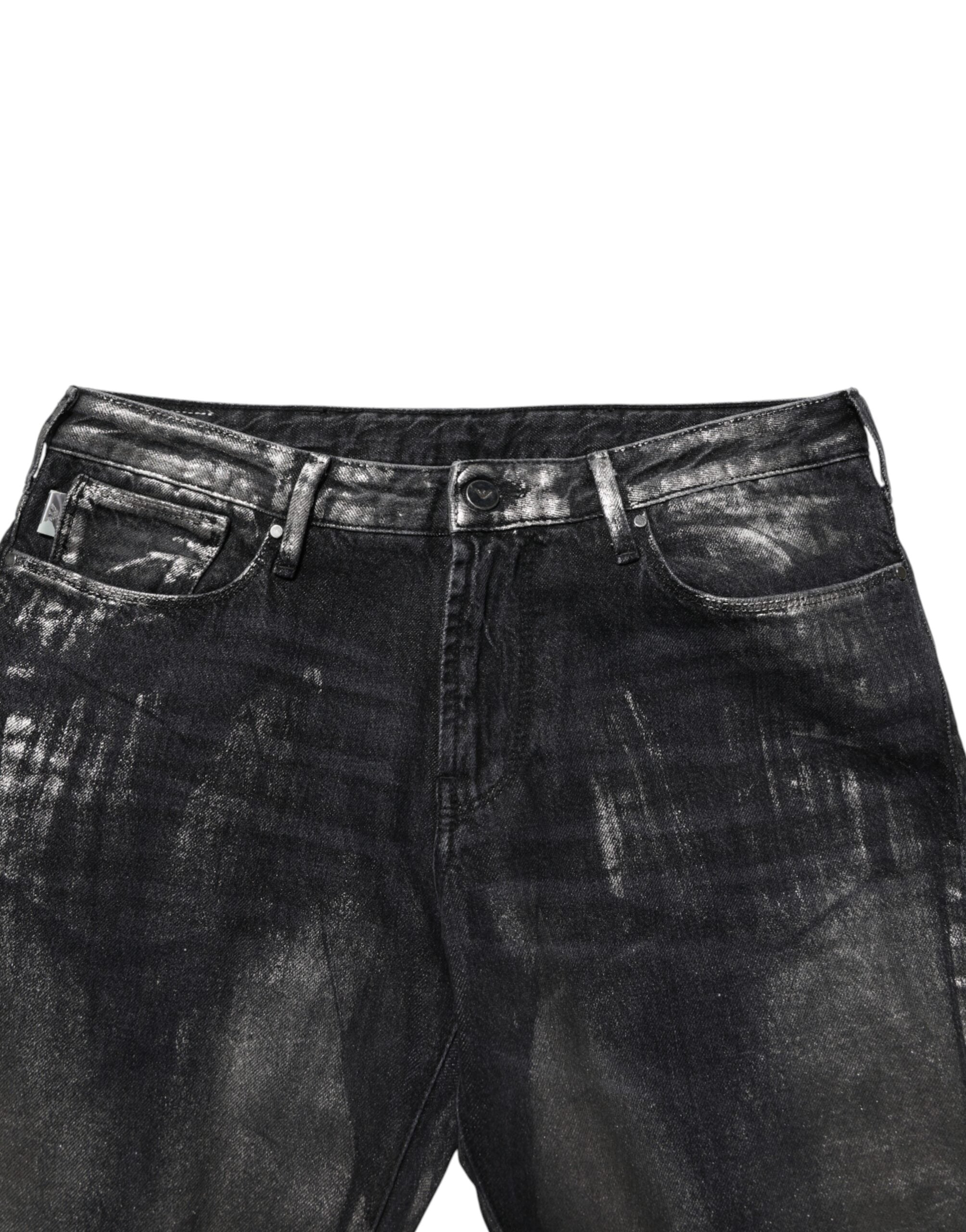 Emporio Armani Black Washed Slim Fit Men Denim Trouser Jeans