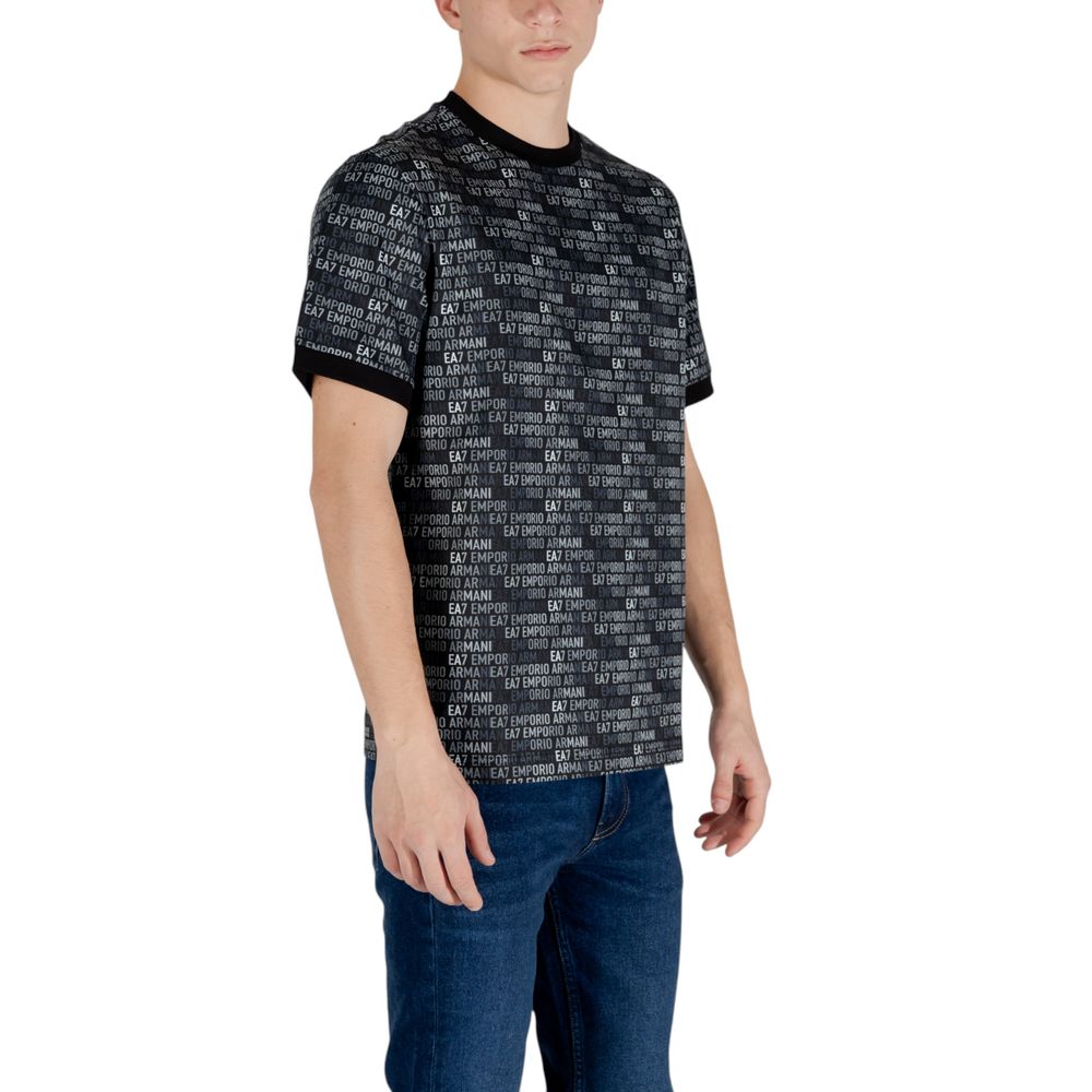 EA7 Emporio Armani Black Cotton Sportswear