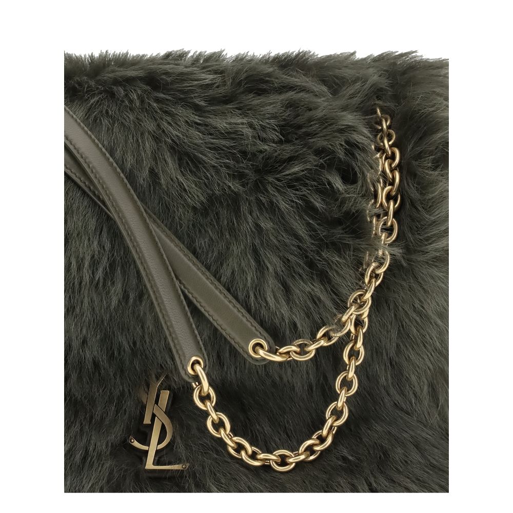 Saint Laurent Green Lamb Ovis Aries Aries Shoulder Bag