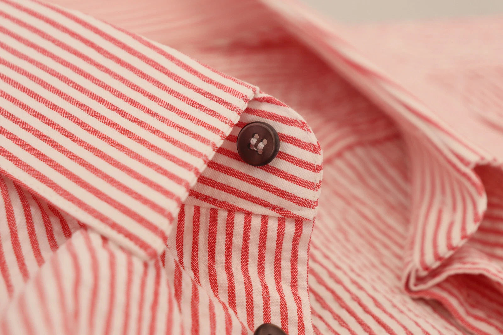 Dolce & Gabbana Red White Striped Cotton Short Sleeve Shirt