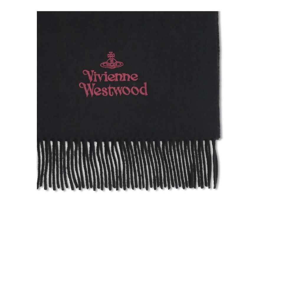 Vivienne Westwood Black Wool Scarf