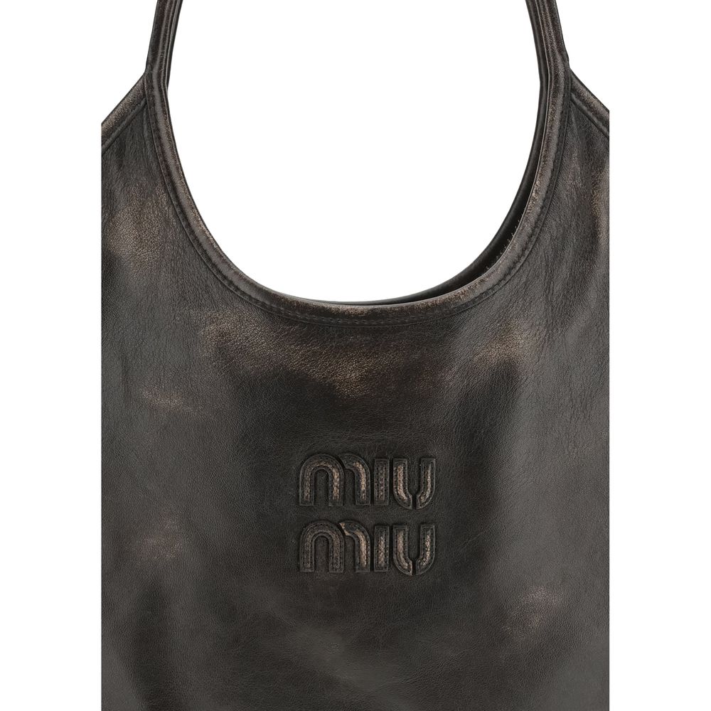 Miu Miu Brown Calf Leather Bos Taurus Shoulder Bag