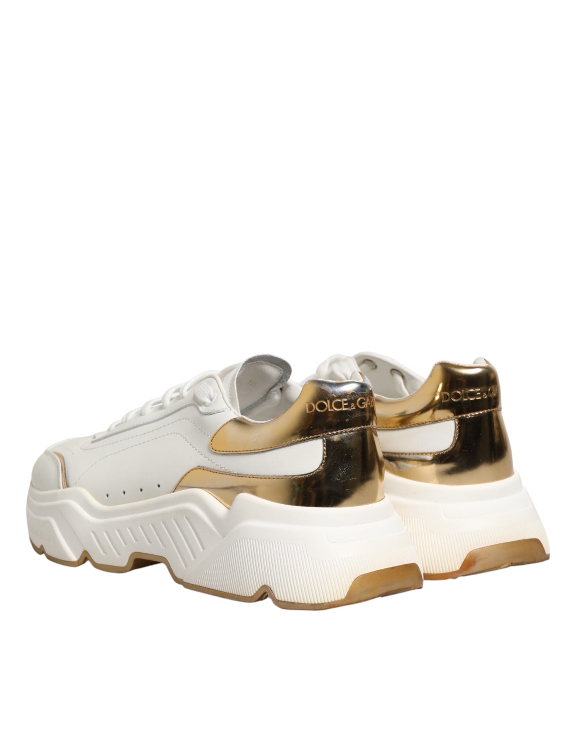 Dolce & Gabbana White Gold Daymaster Low Top Sneakers  Shoes