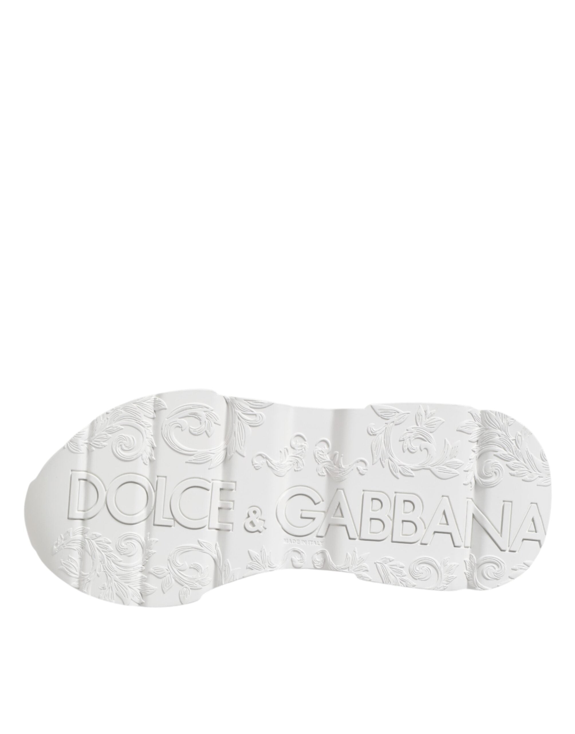 Dolce & Gabbana White Leather Daymaster Low Top Sneakers Shoes