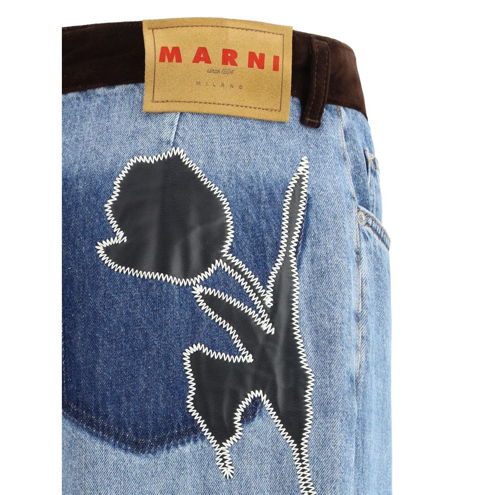 Marni Light Blue Cotton Jeans Denim