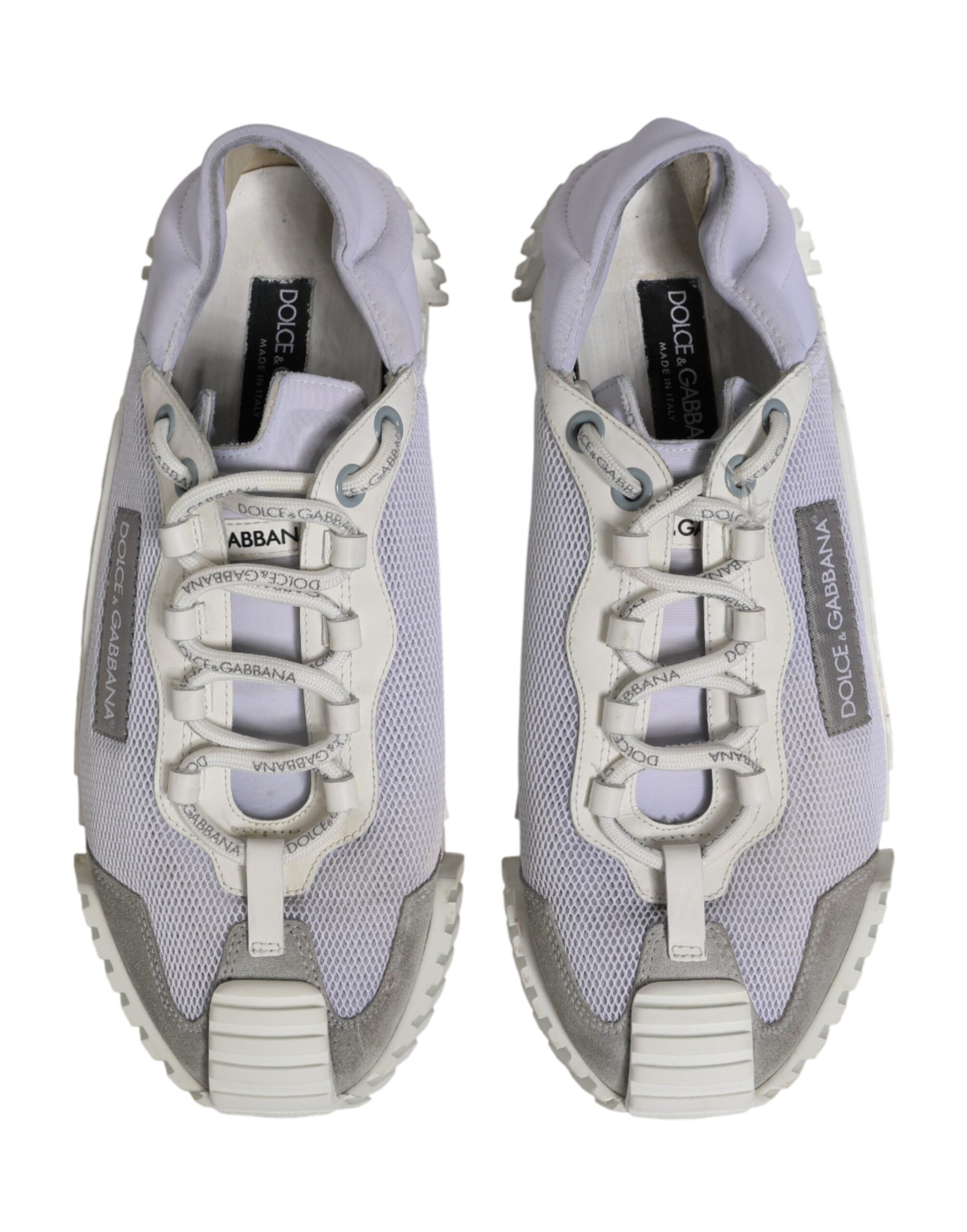 Dolce & Gabbana White Lace Up Low Top NS1 Sneakers Men Shoes