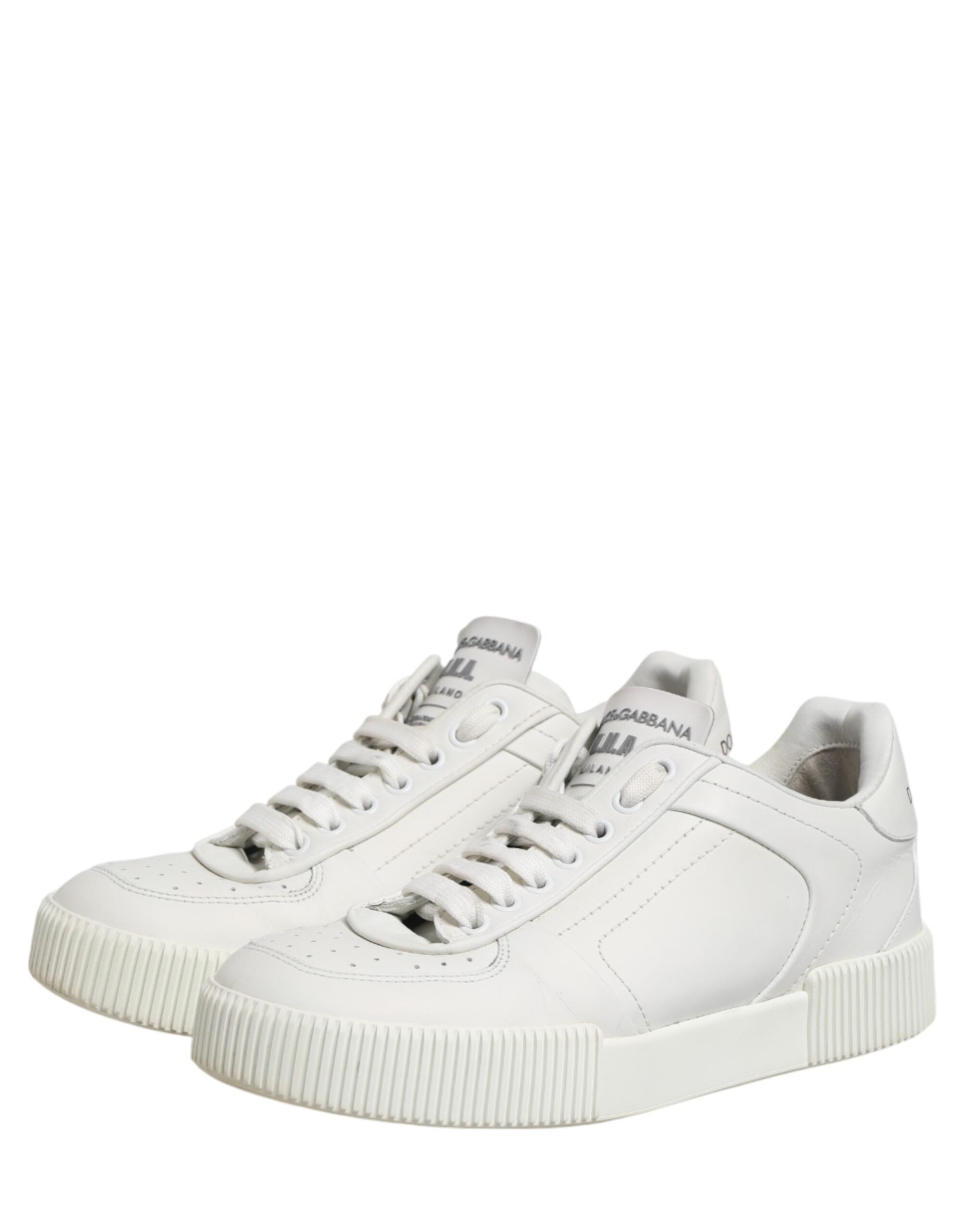 Dolce & Gabbana White MIAMI Calf Low Top Men Sneakers  Shoes