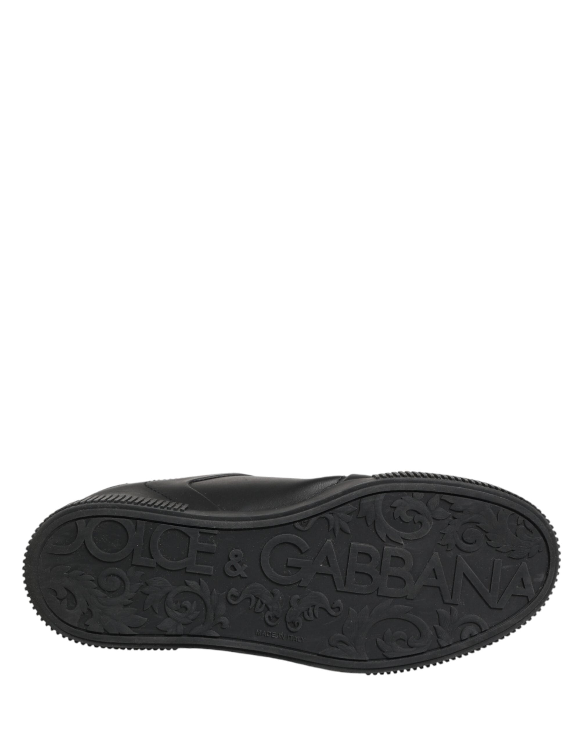 Dolce & Gabbana Black MIAMI Calf Low Top Men Sneakers  Shoes