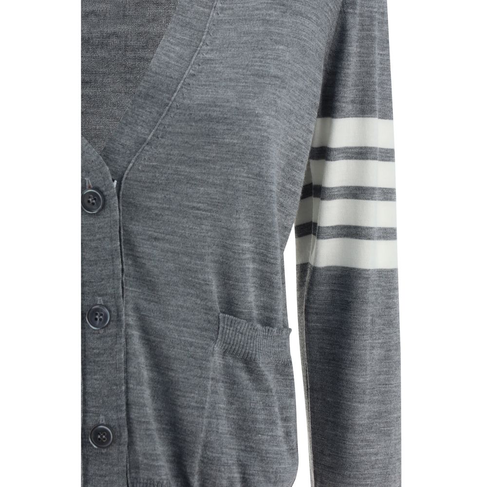 Thom Browne Gray Fleece Wool Polo Shirt