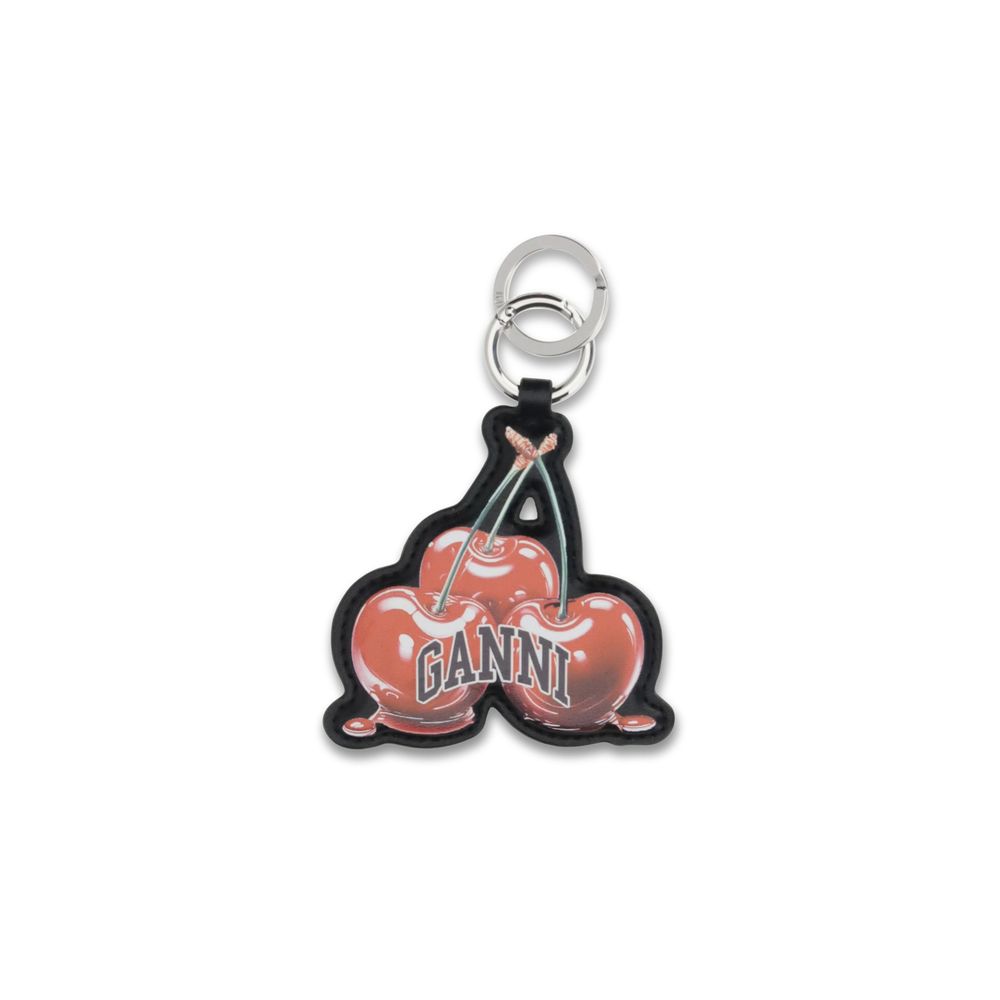 Ganni Red Cherry Keychain - Luxurious Recycled Leather Accessory