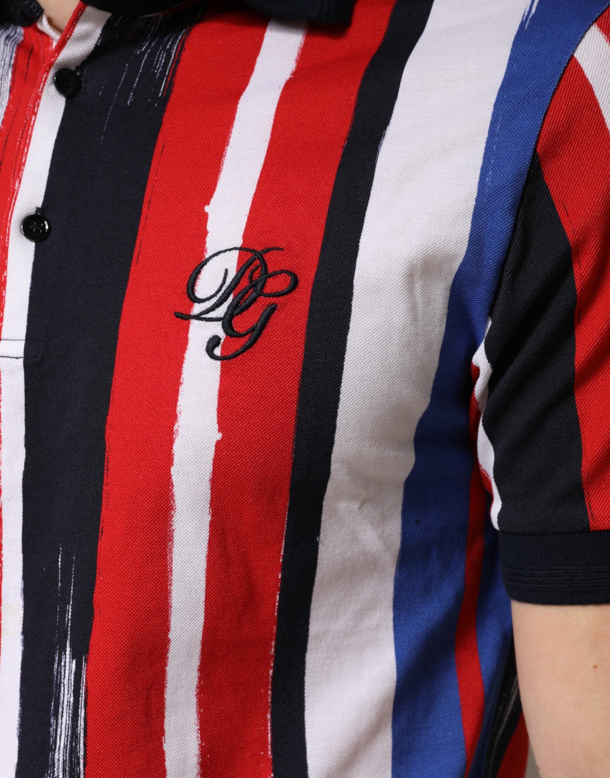 Dolce & Gabbana Multicolor Stripes Cotton Men Polo T-shirt
