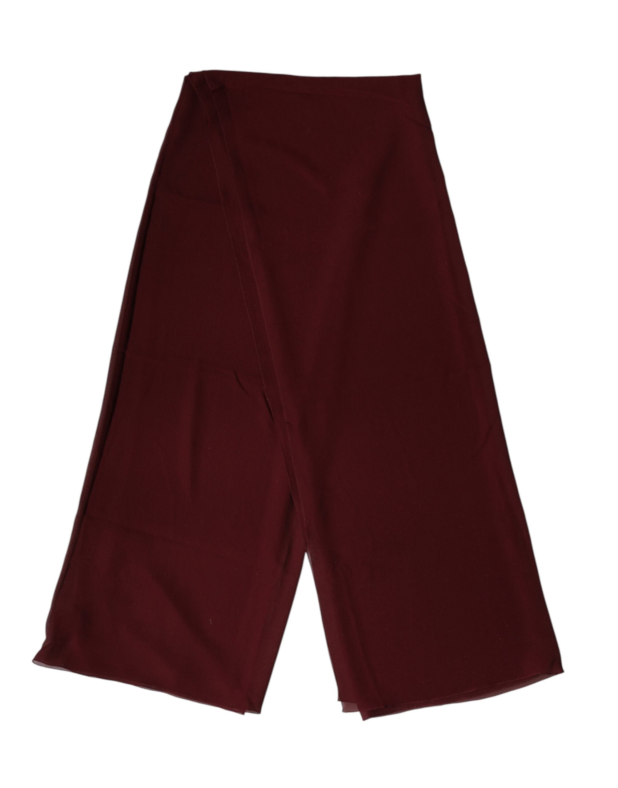 Dolce & Gabbana Maroon Silk Stole Neck Wrap Shawl Men 200cm x 130cm  Scarf