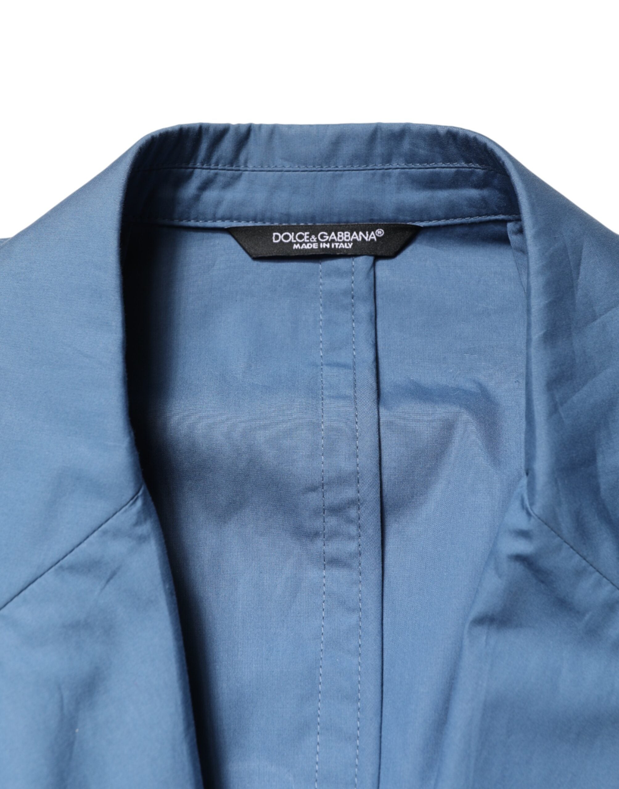 Dolce & Gabbana Blue Cotton Double Breasted 2 Piece  Suit