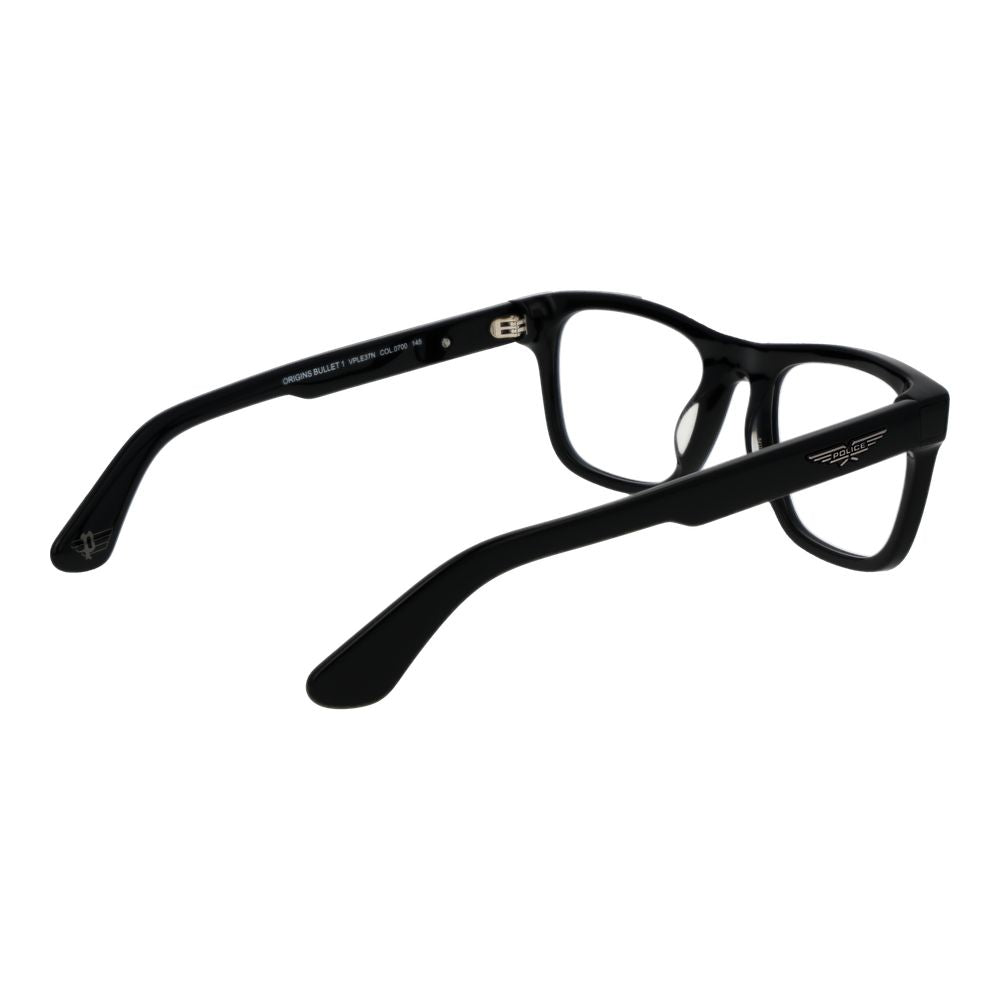 Police Black Cellulose Acetate Glasses (Frames)