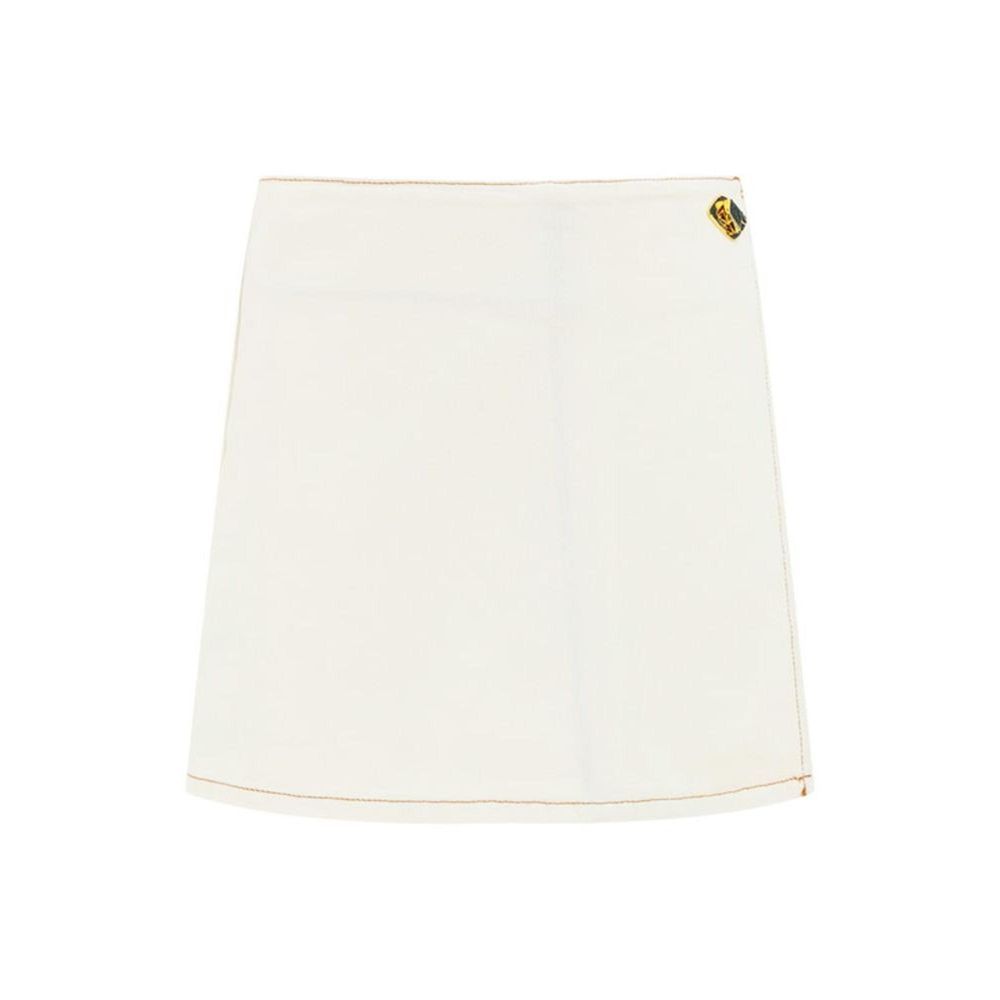 Ganni White Cotton Mini Skirt - Timeless Elegance Redefined