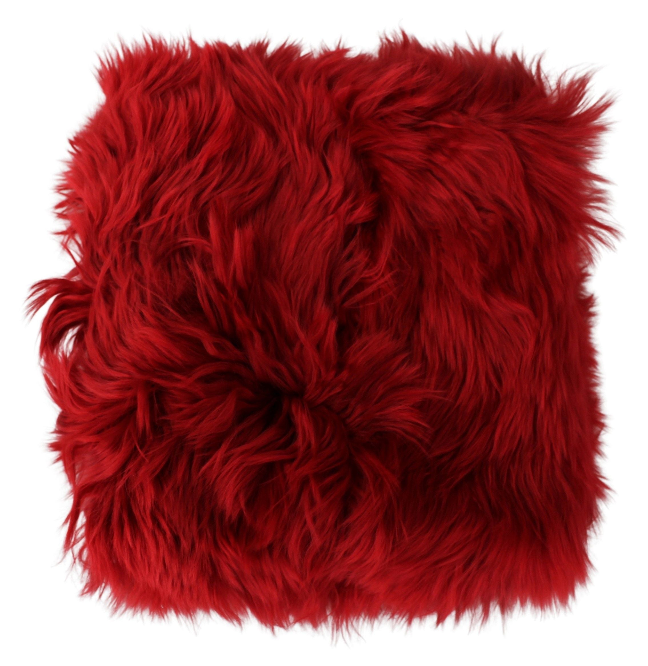 Dolce & Gabbana Elegant Red Alpaca Fur Neck Wrap Scarf - DEA STILOSA MILANO