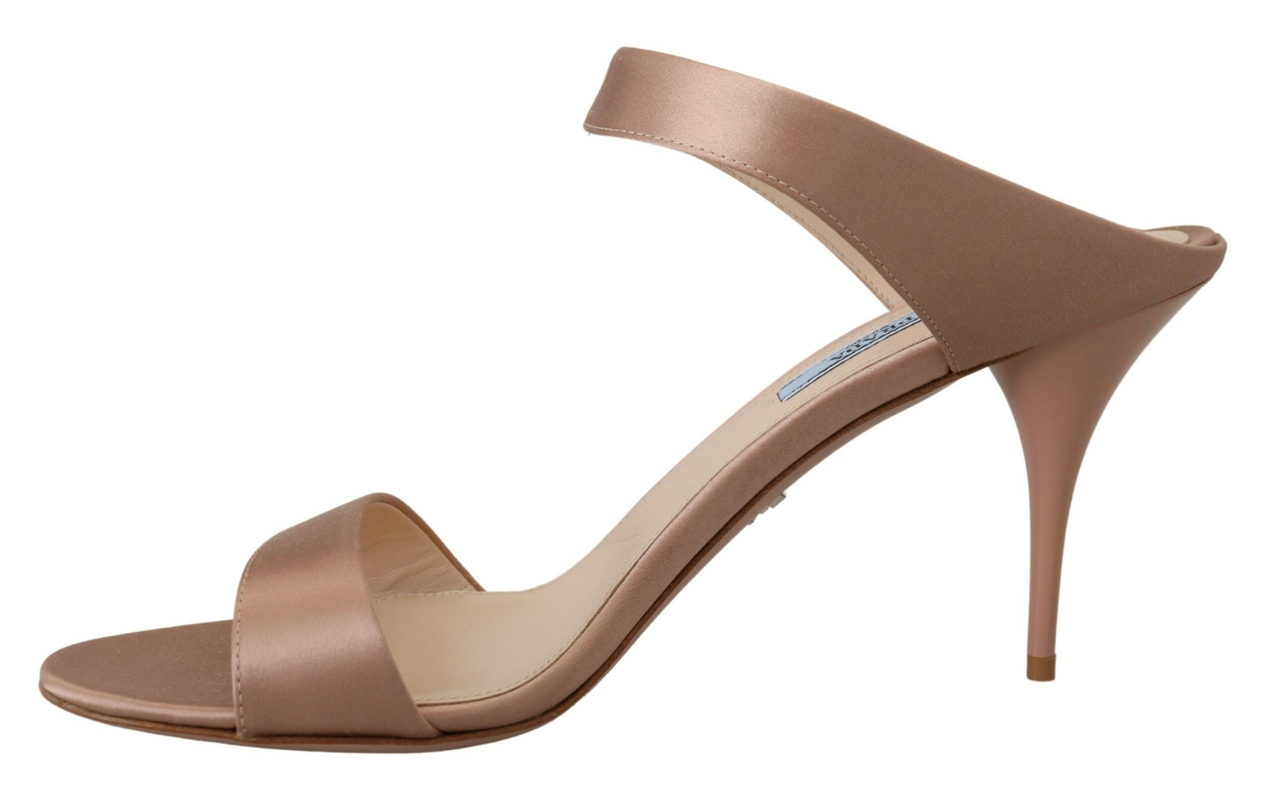 Prada Glimmering Rose Gold Leather Heels - DEA STILOSA MILANO
